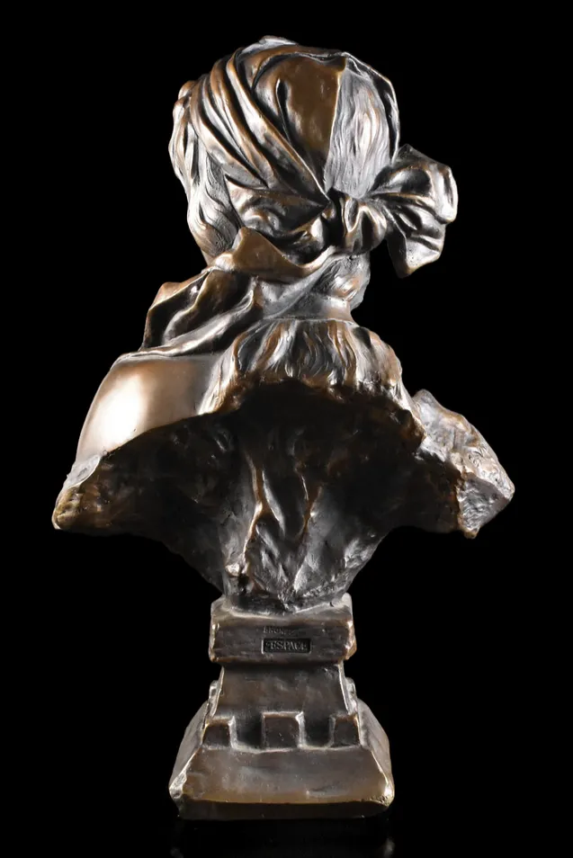 French Antique (Earlt 20thc) Bronze Bust Of Cinderella, Emmanuel Villanis photo for sale