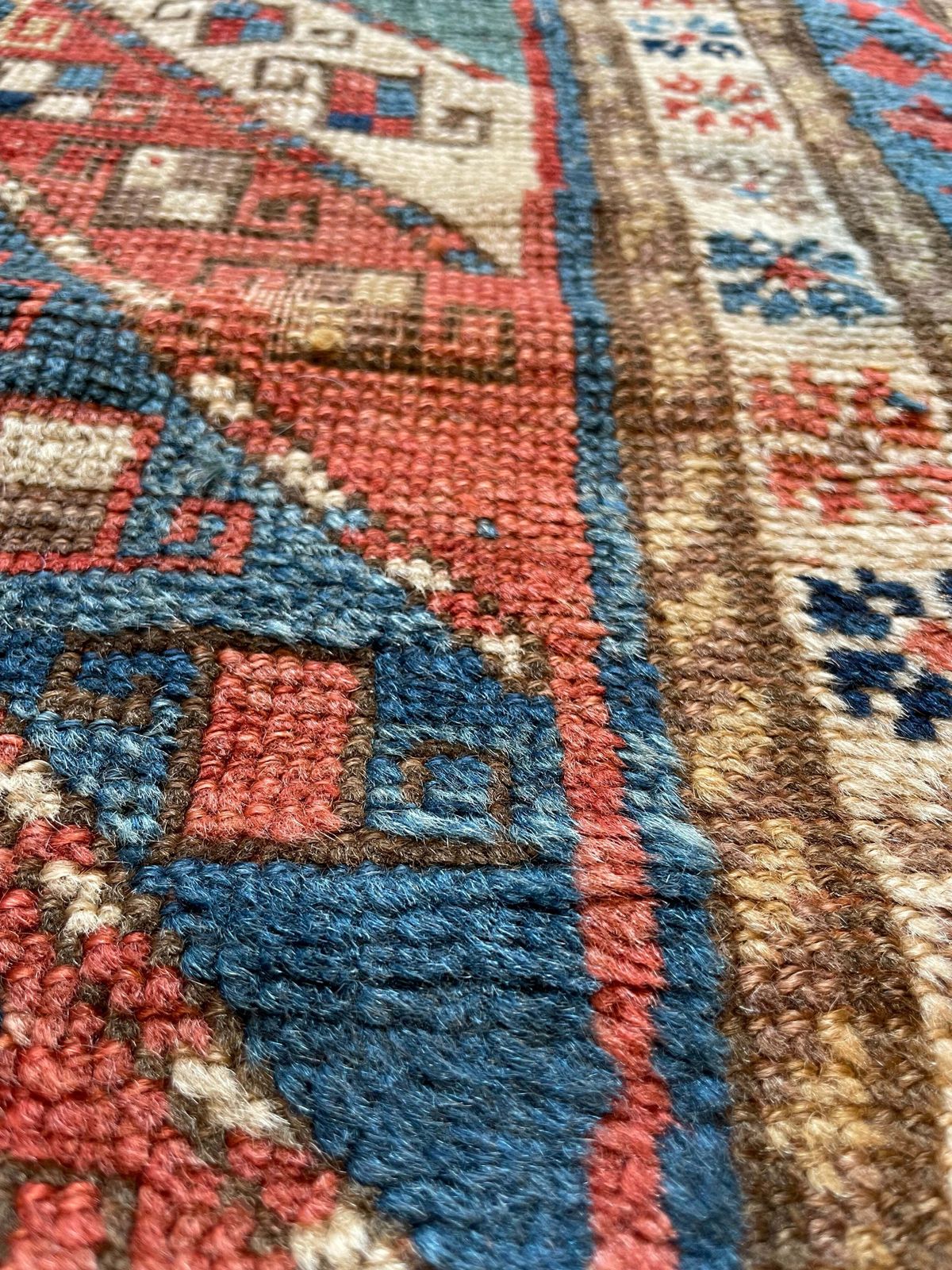 Antique Caucasian Kazak Bordjalou Rug photo vintage