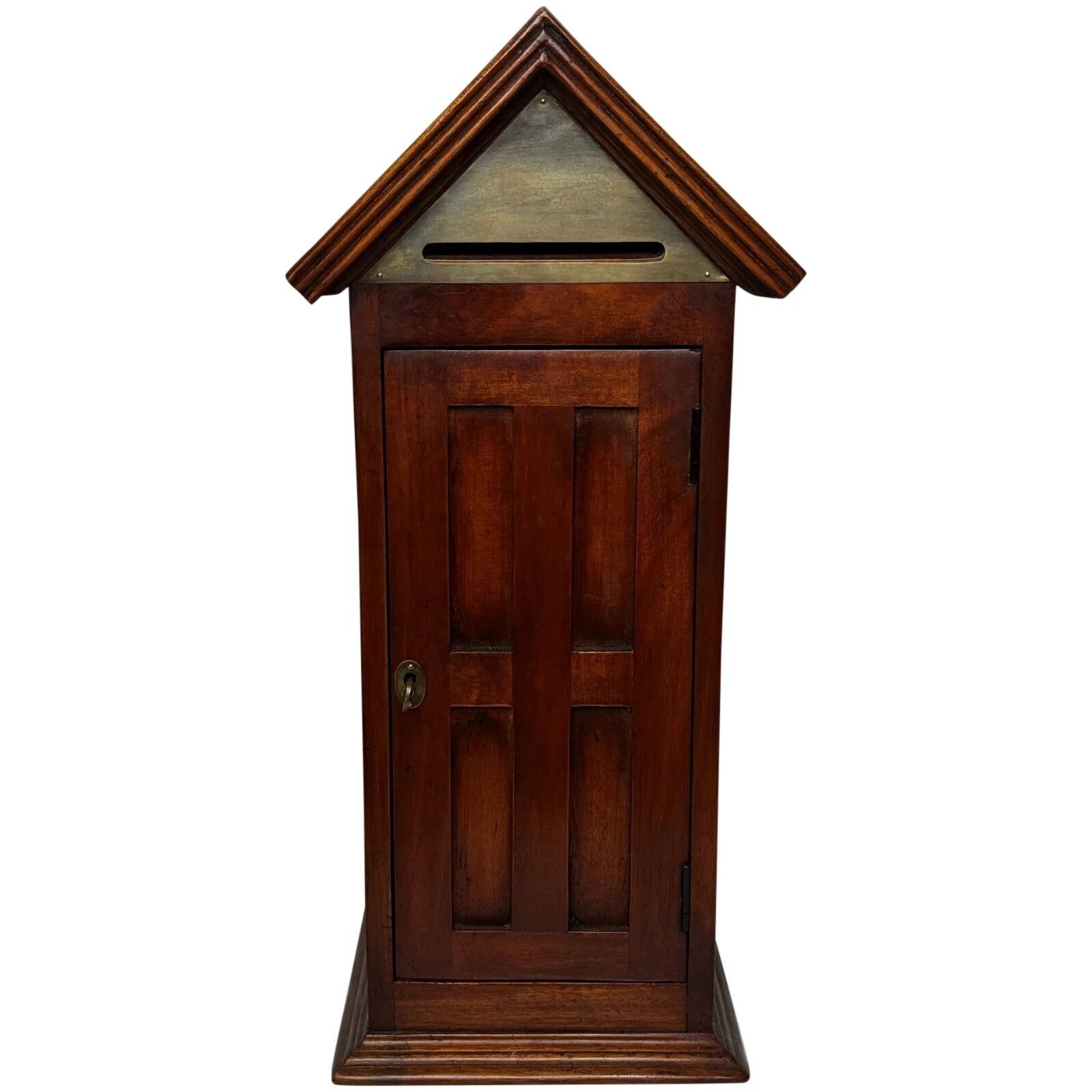Mid Century Mahogany Indoor Post Box Palace Sentry With Lock & Key photo furniture
