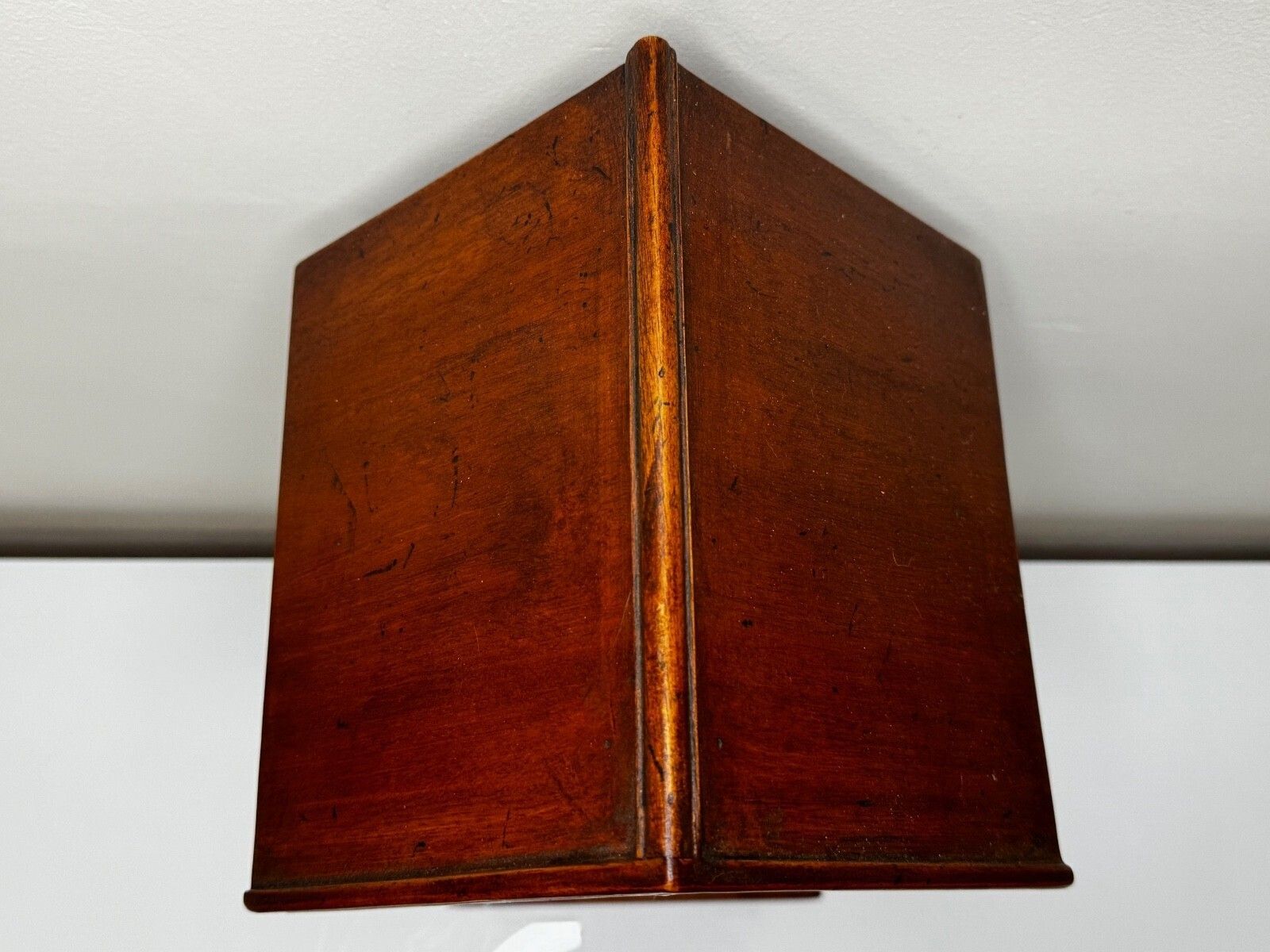 Mid Century Mahogany Indoor Post Box Palace Sentry With Lock & Key photo vintage