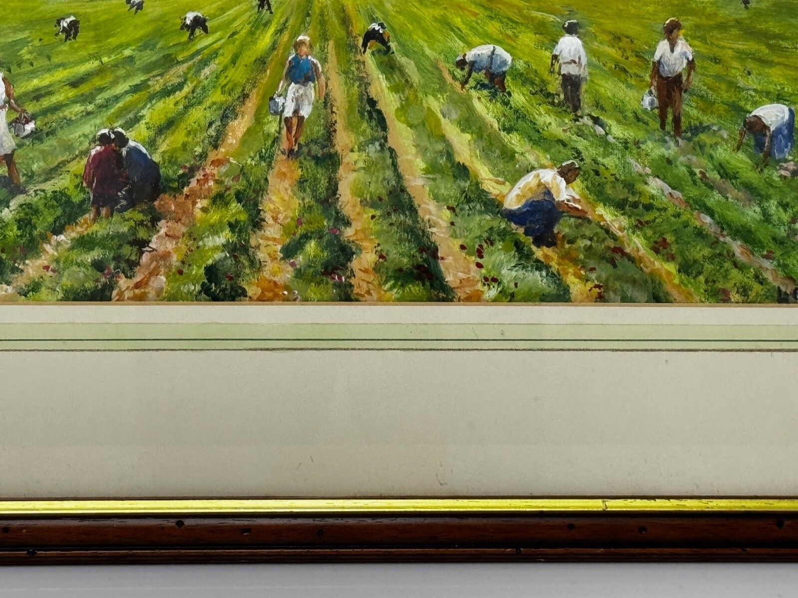 Art Leslie Grover – The Strawberry Pickers | British Impressionist Oil Painting | South Downs Landscape photo