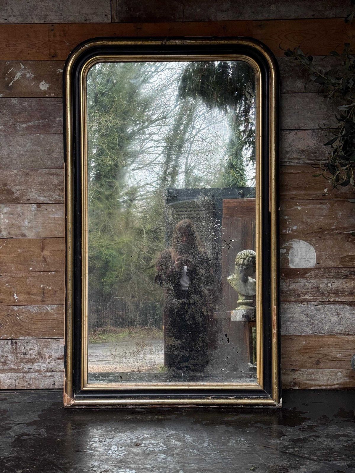 Fabulously Foxed French Louis Philippe Mirror. photo buy