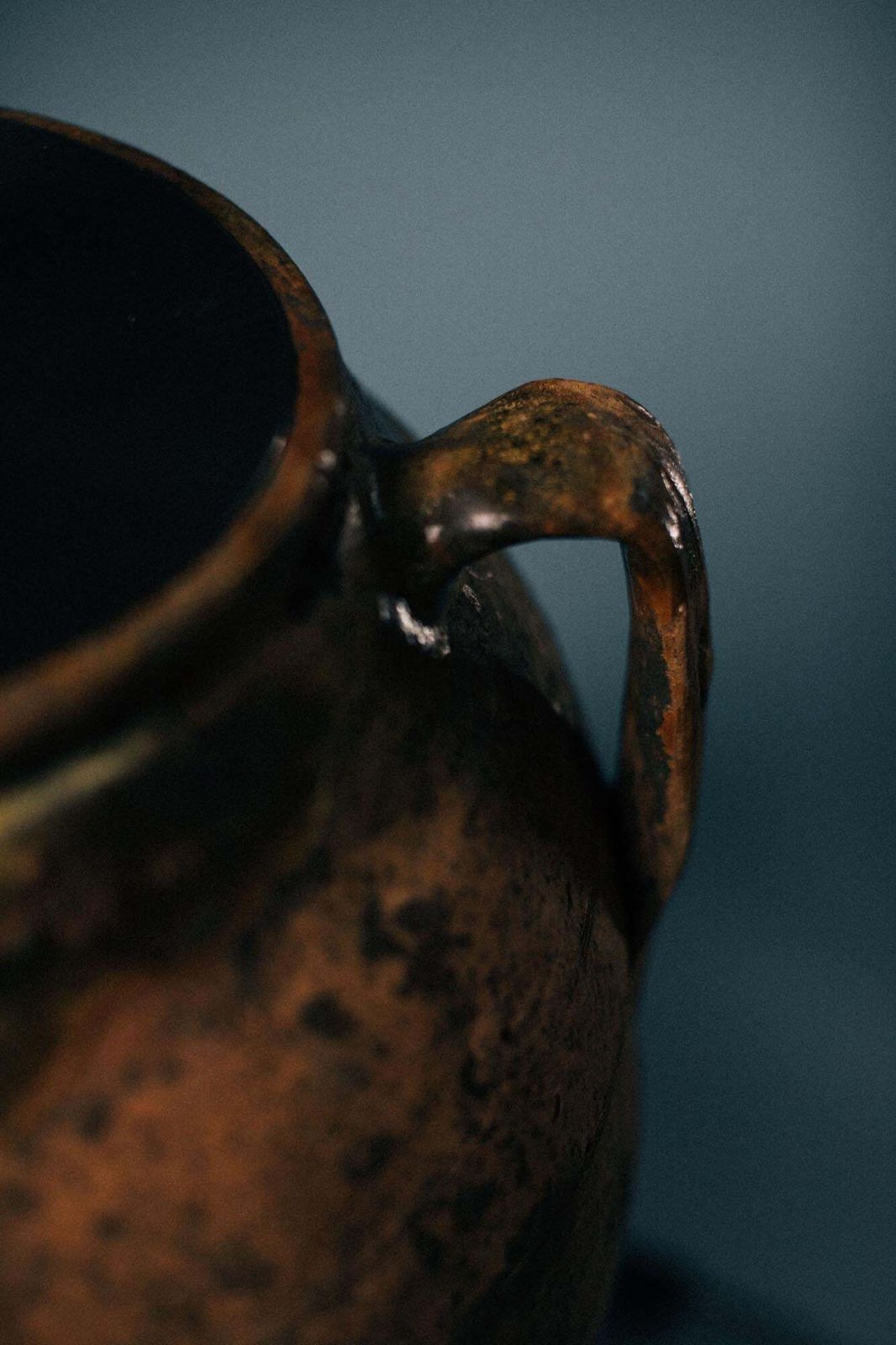 Aegean Glazed Olive Jar Table Lamp photo vintage
