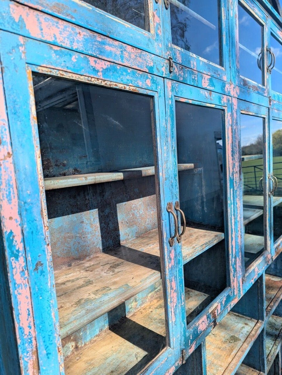 photo furniture Huge Mid Century Industrial Glazed Display Cabinet 0296.