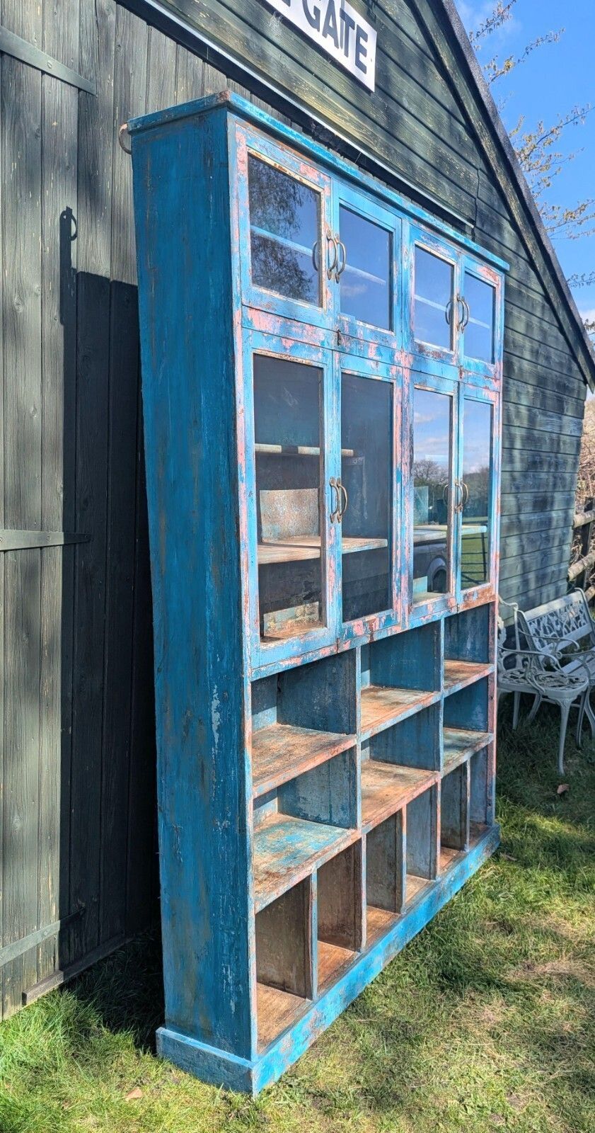 photo for sale Huge Mid Century Industrial Glazed Display Cabinet 0296.