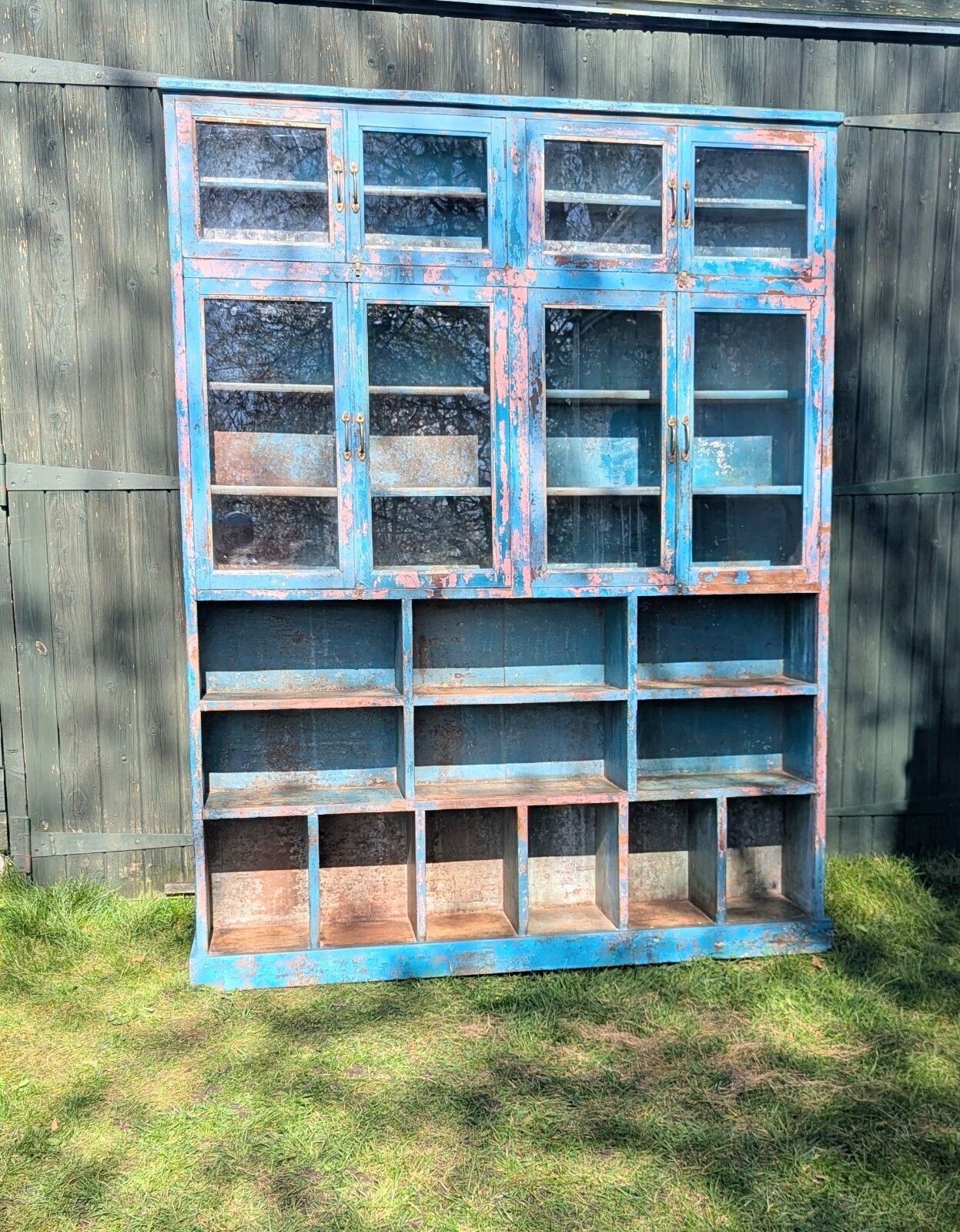 photo vinterior Huge Mid Century Industrial Glazed Display Cabinet 0296.