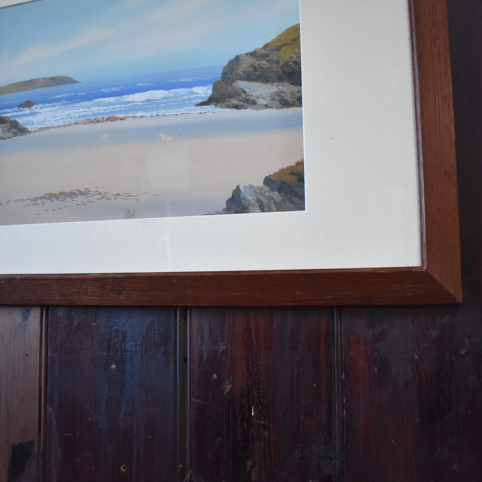 Antique 1920s Reginald Daniel Sherrin South West Seascape Watercolour Painting photo Art