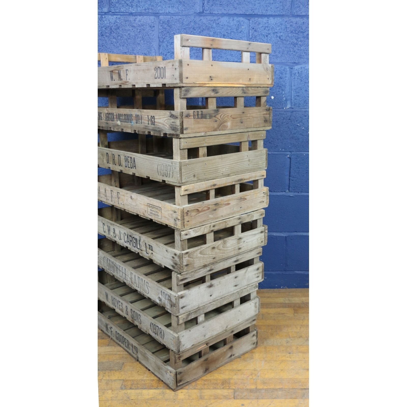 10 Vintage Wooden Potato Chitting Trays Or Bushel Boxes Storage Garden Ideas photo 60.0