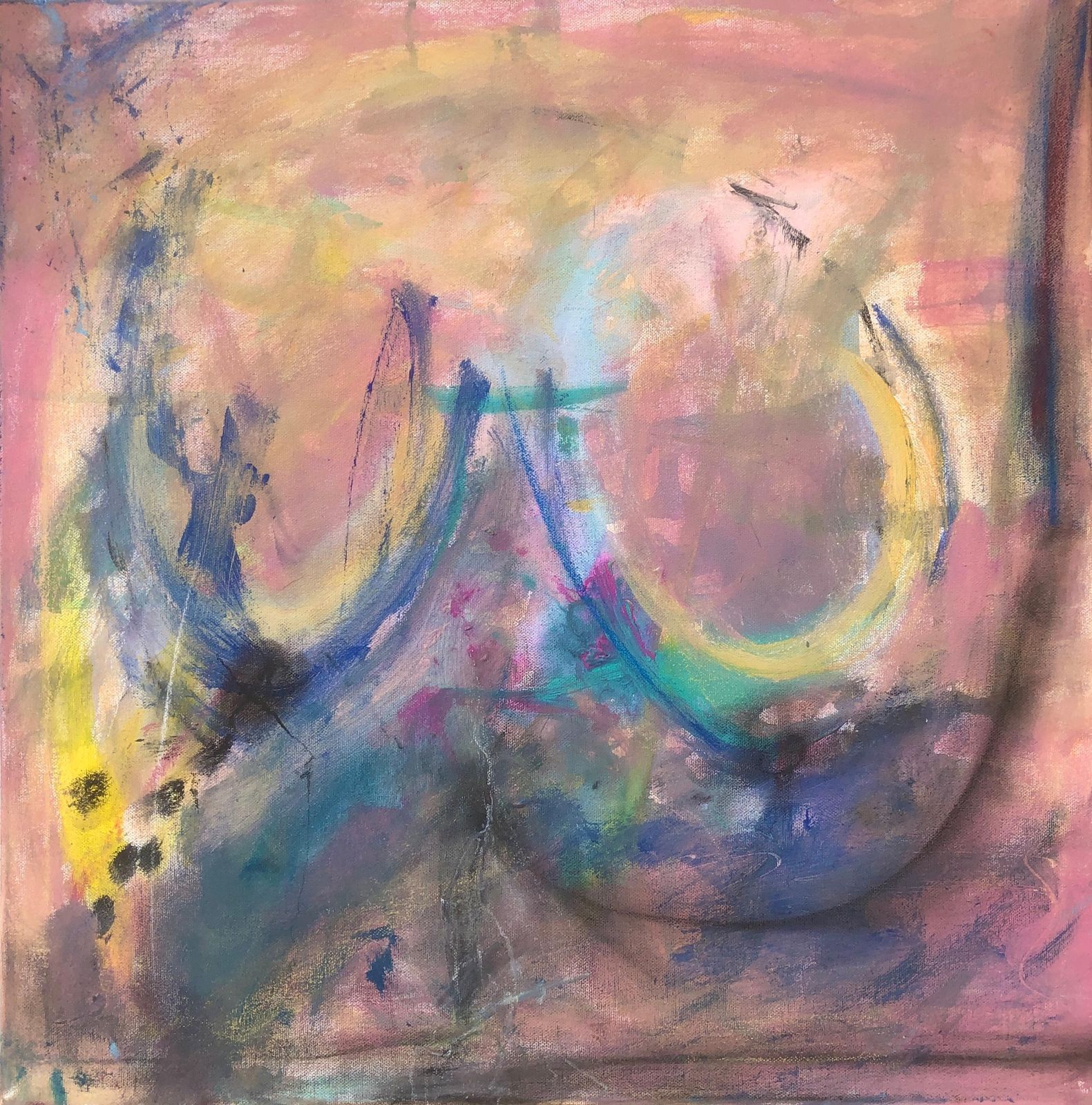 Nerea Caos Abstract Expressionist Emotional Composition Spanish Contemporary Oil Painting 2023