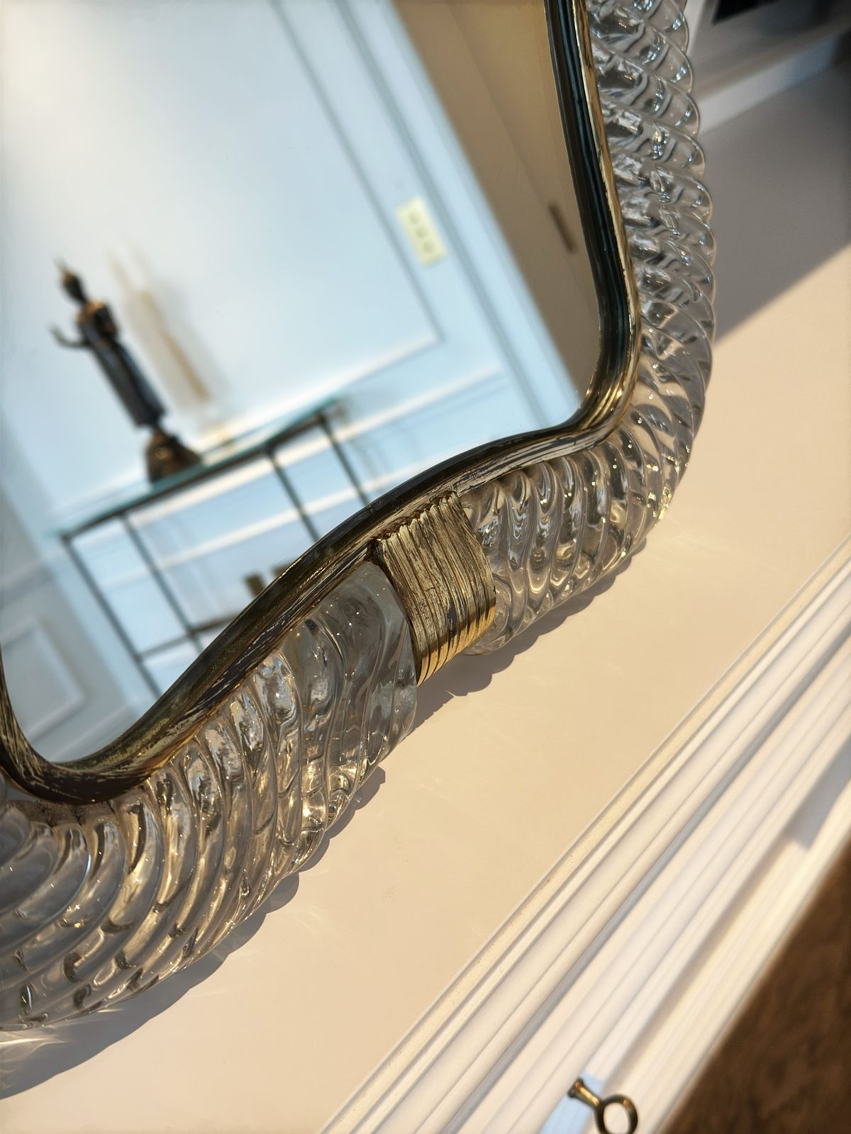 photo furniture Murano Glass Vanity Mirror By Barovier And Toso, Italy, 1940s