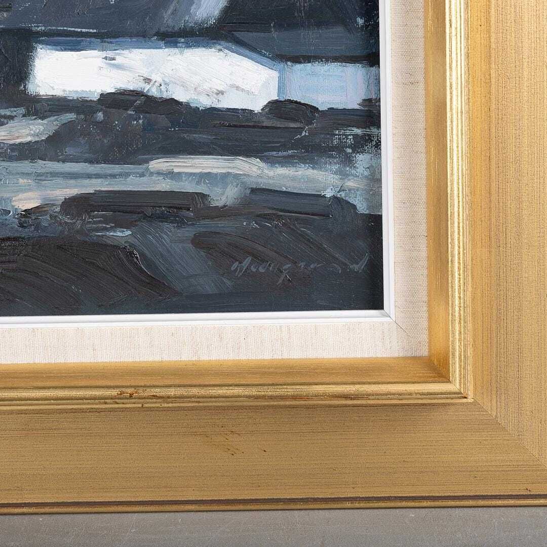 Original Mid Century Swedish Oil On Canvas – “Farm Motif” By Bengt Hillgrund – Vintage & Framed – 51 × 59 Cm (20.1" × 23.2") photo 445.0