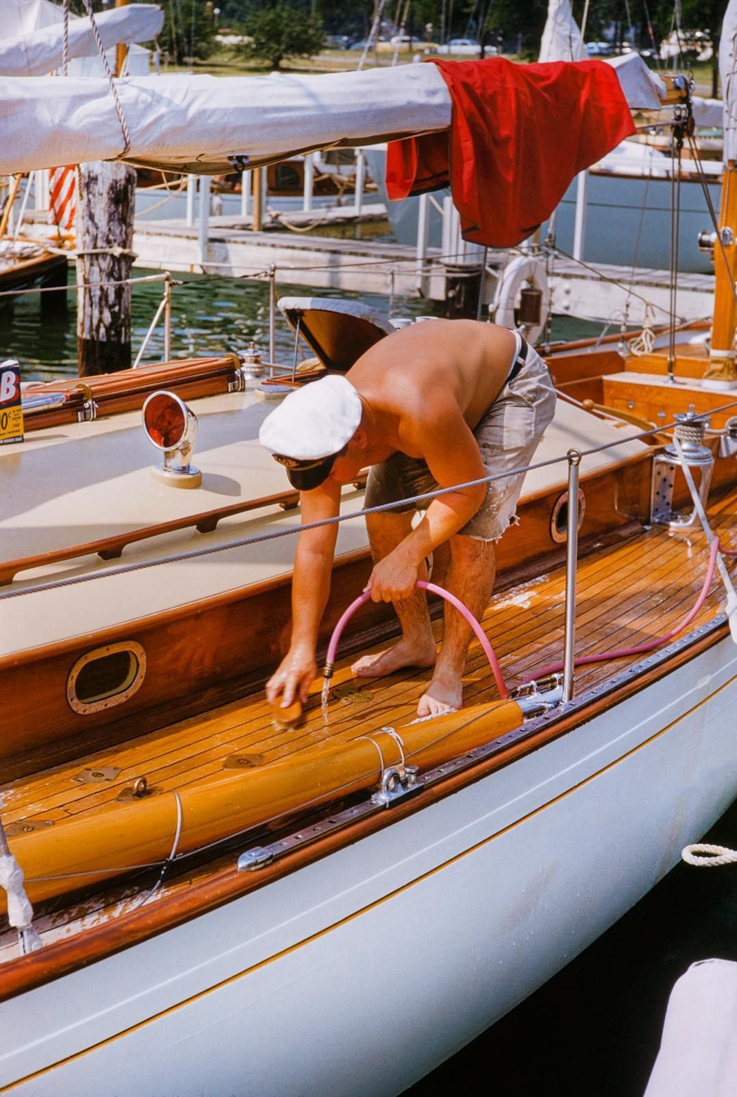 Toni Frissell 'Chicago Yacht Club' 1955 Archival Pigment Print Framed In Black photo furniture