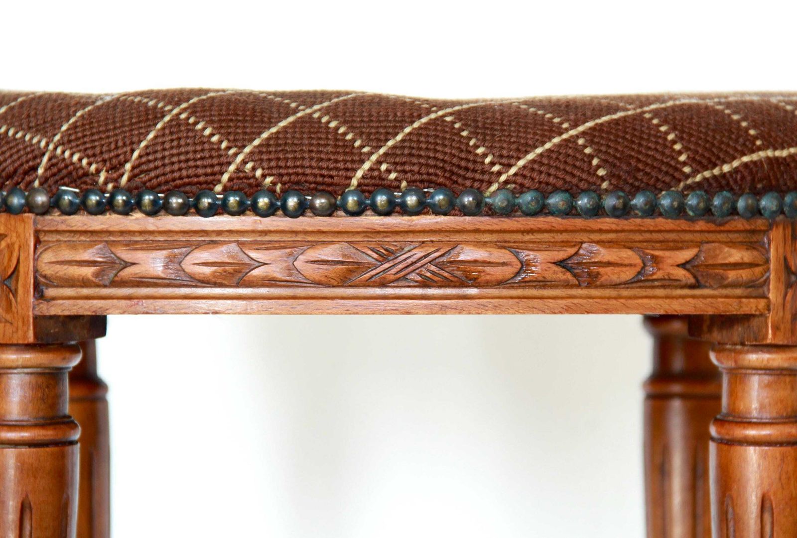 Luigina, Antique Louis XVI Style Foot Rest/ Stool, Italy, 1940s photo vinterior