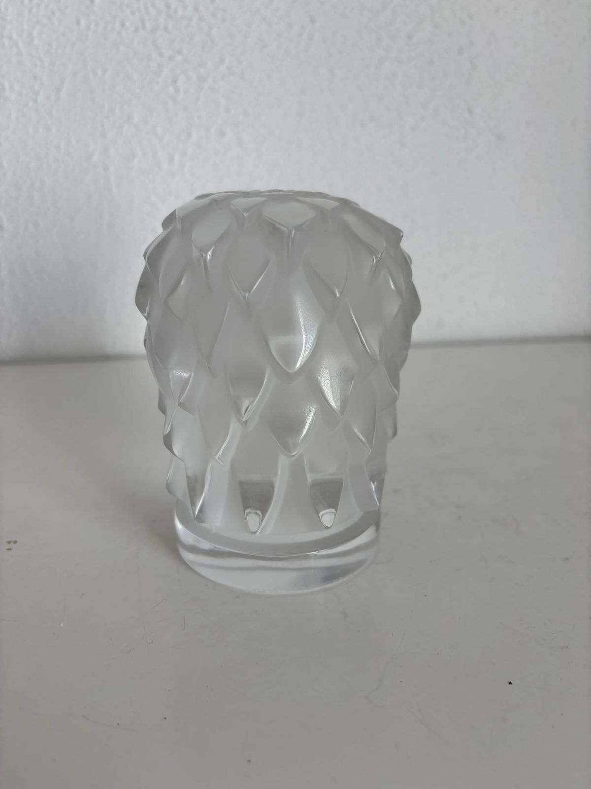 Home Decor Lalique France "Eagle Head" — Frosted Crystal Eagle Head Mascot, Signed, 1980s — Art Deco, Paperweight, French Glass Figurine photo