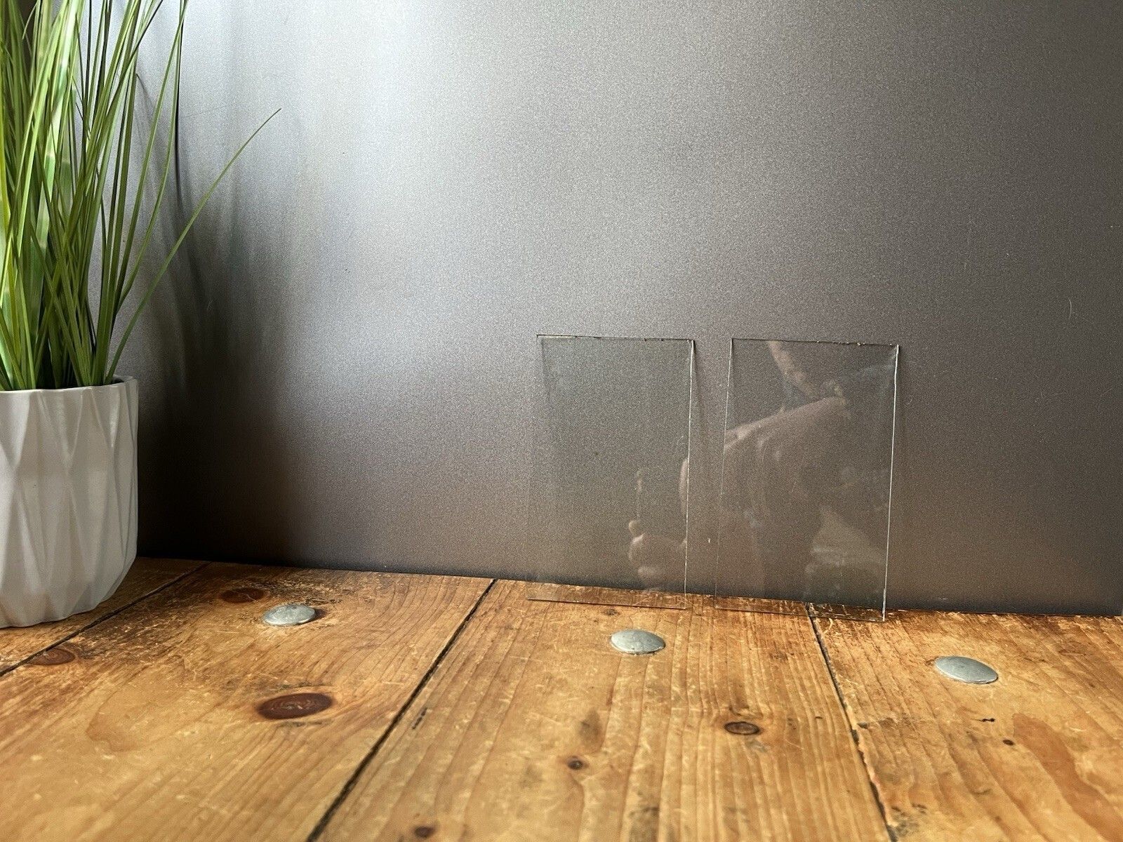 Antique Art Deco Stepped Teak Wood Glass Picture Photo Frame Skyscraper Vintage photo for sale