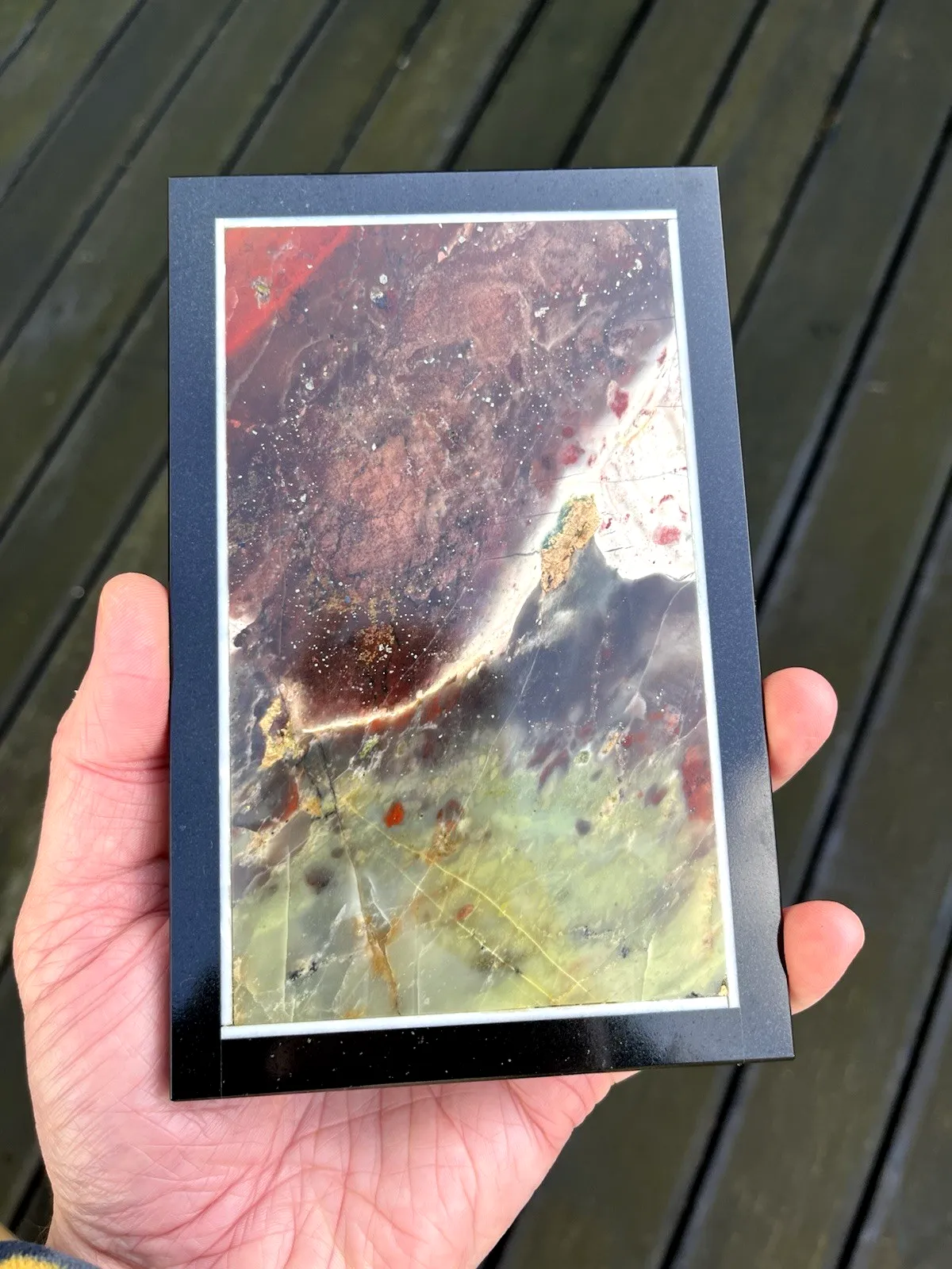 Polished Jasper Hardstone Mineral Panel Stone Slab Slice Desk Paperweight Trivet