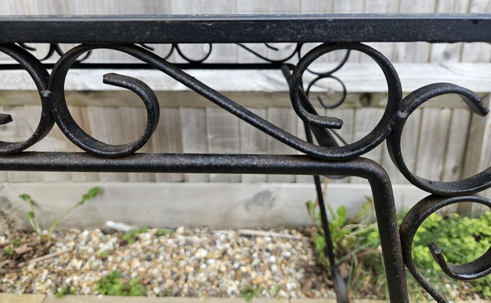 Cast Iron &Black Glass Oriental Side/Coffee Table With Gold Bird Detail photo furniture