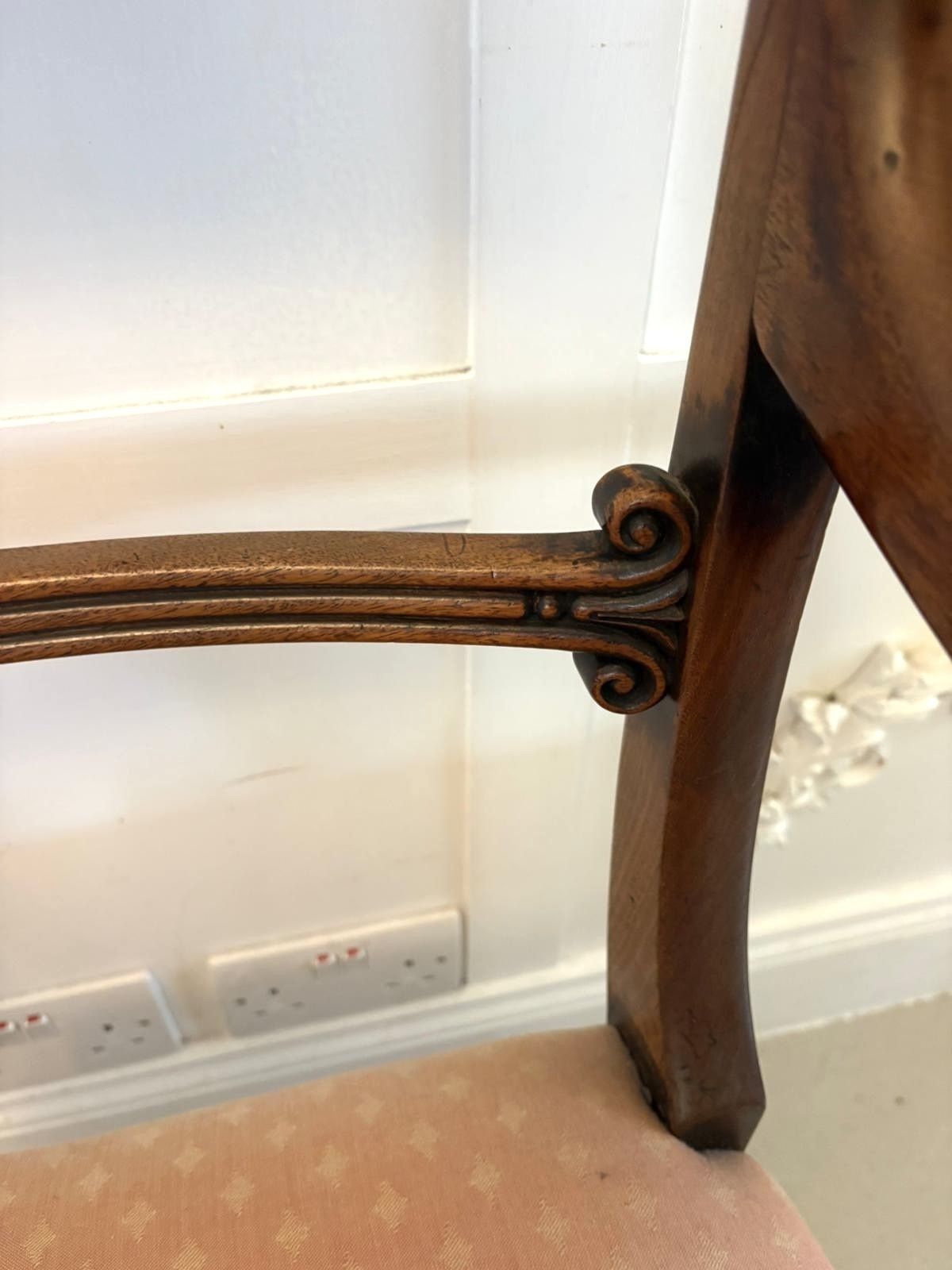 Antique 19th Century Mahogany Set Of 6 Dining Chairs Including 2 Carvers photo 4450.0