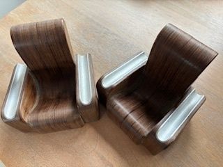 Ashtrays Pair Mid Century Art Deco photo 200.0
