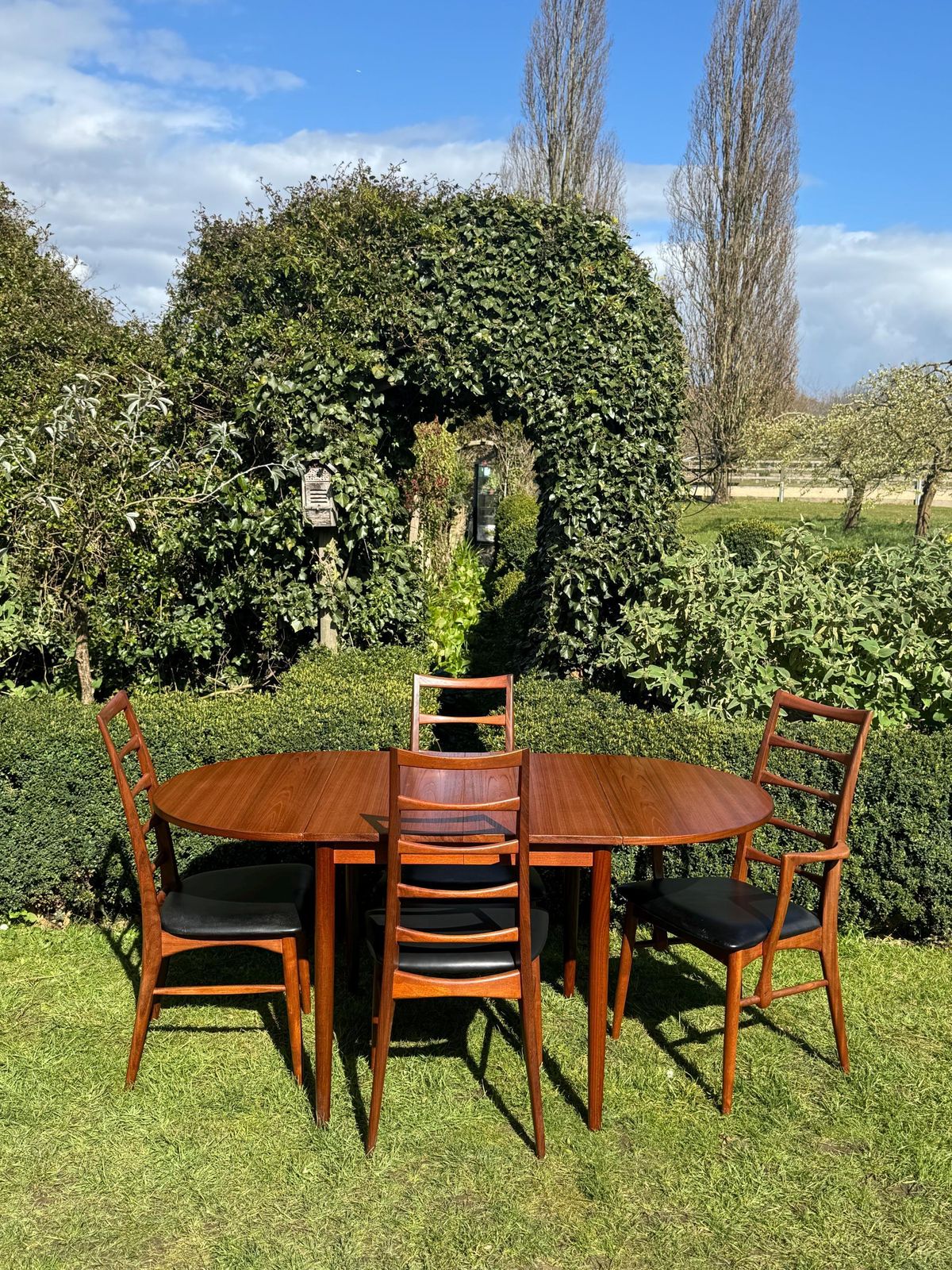 4250.0 Mid Century Danish Teak Dining Table By Arne Vodder Seats 10 And 8 'Lis' Chairs By Nile Keofoed : 1960 photo