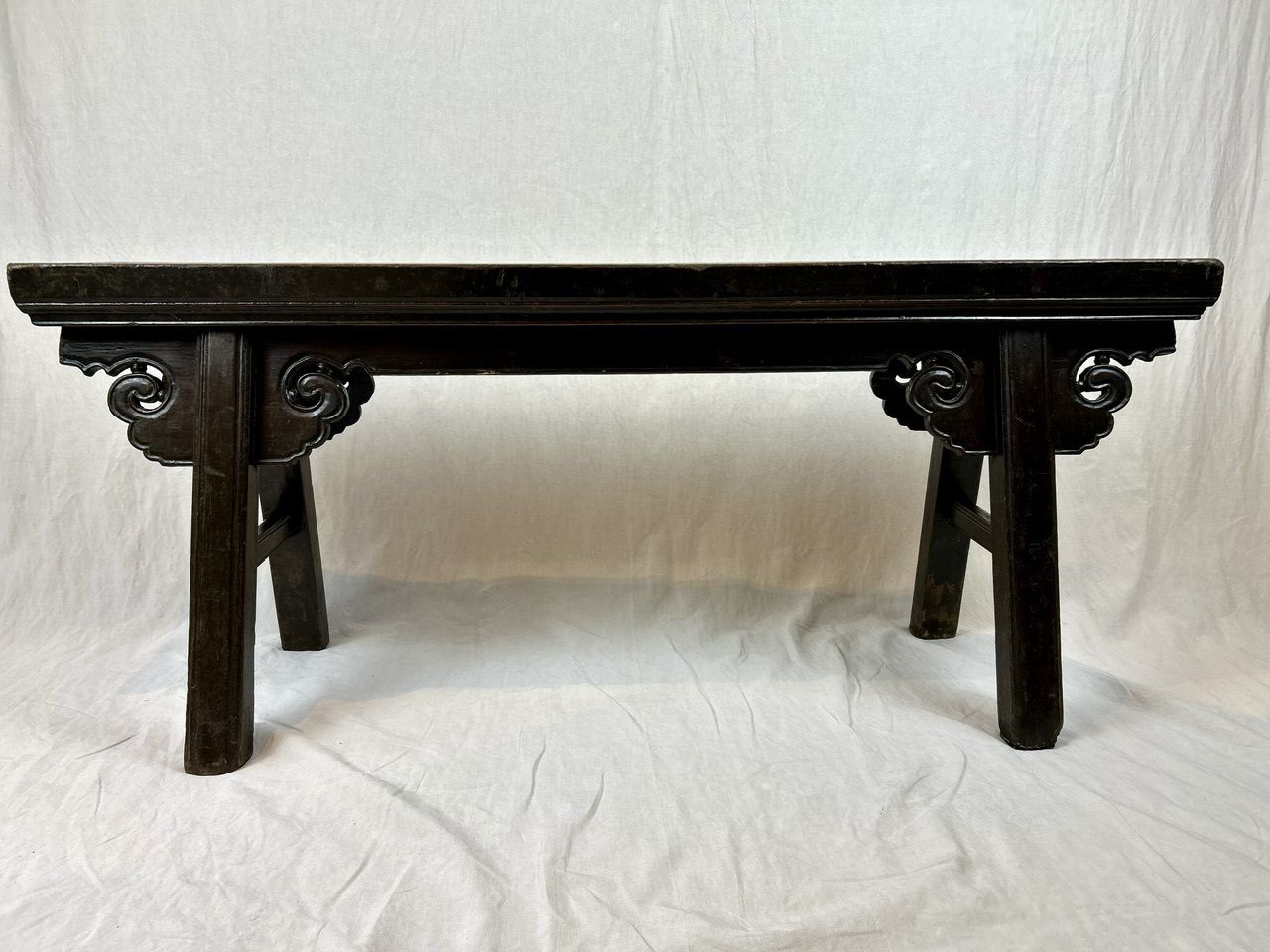 250.0 Antique Chinese Wooden Bench, 19th Century photo