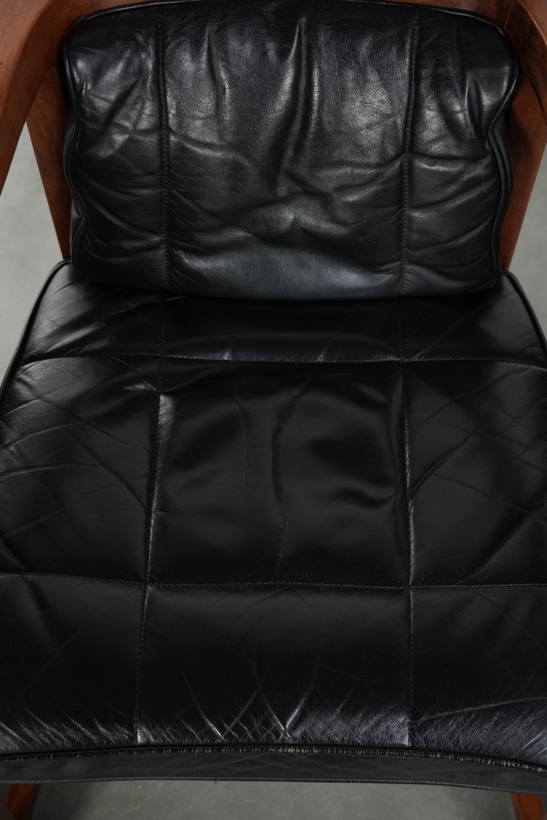 Luxury Black Leather Set Of 4 Art Deco Design Dining Chairs By Schuitema From The Decoforma Series With Armrests photo buy