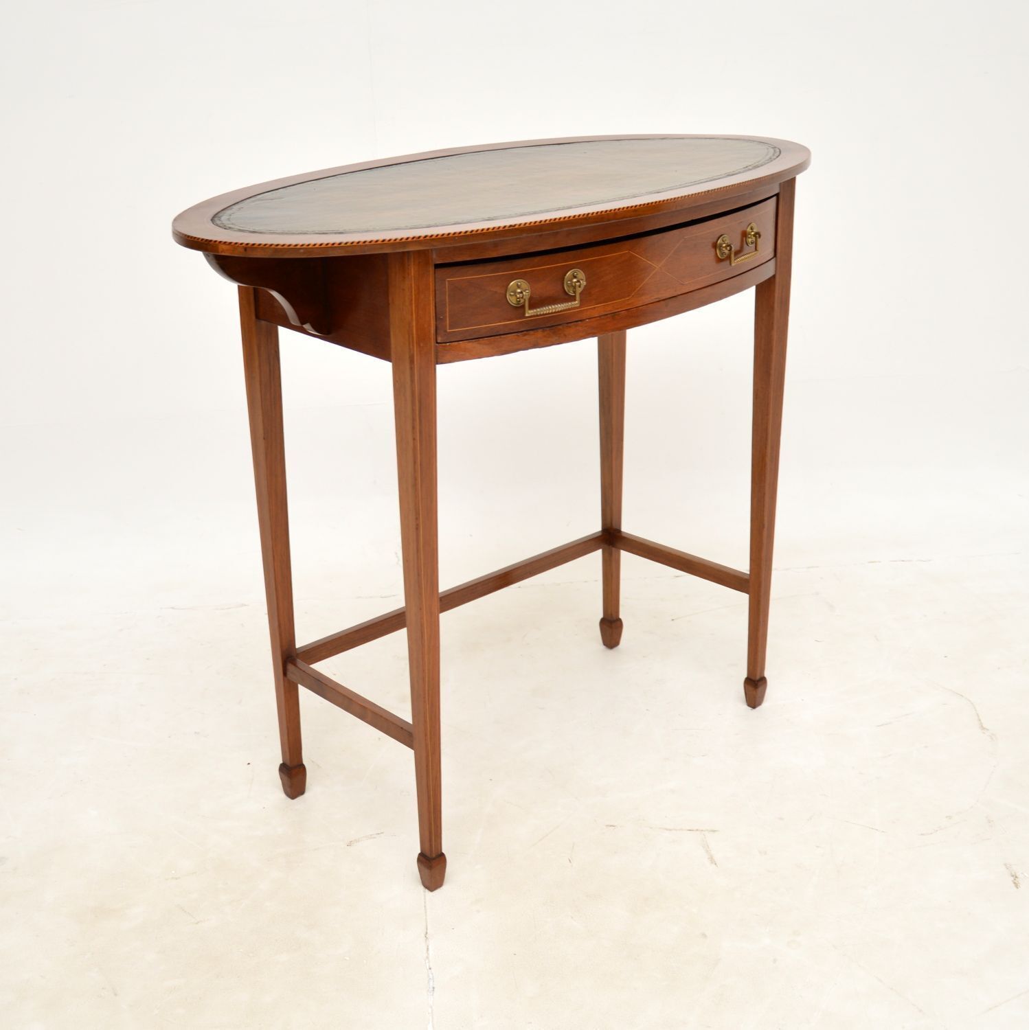 photo furniture Antique Edwardian Inlaid Mahogany Writing Table