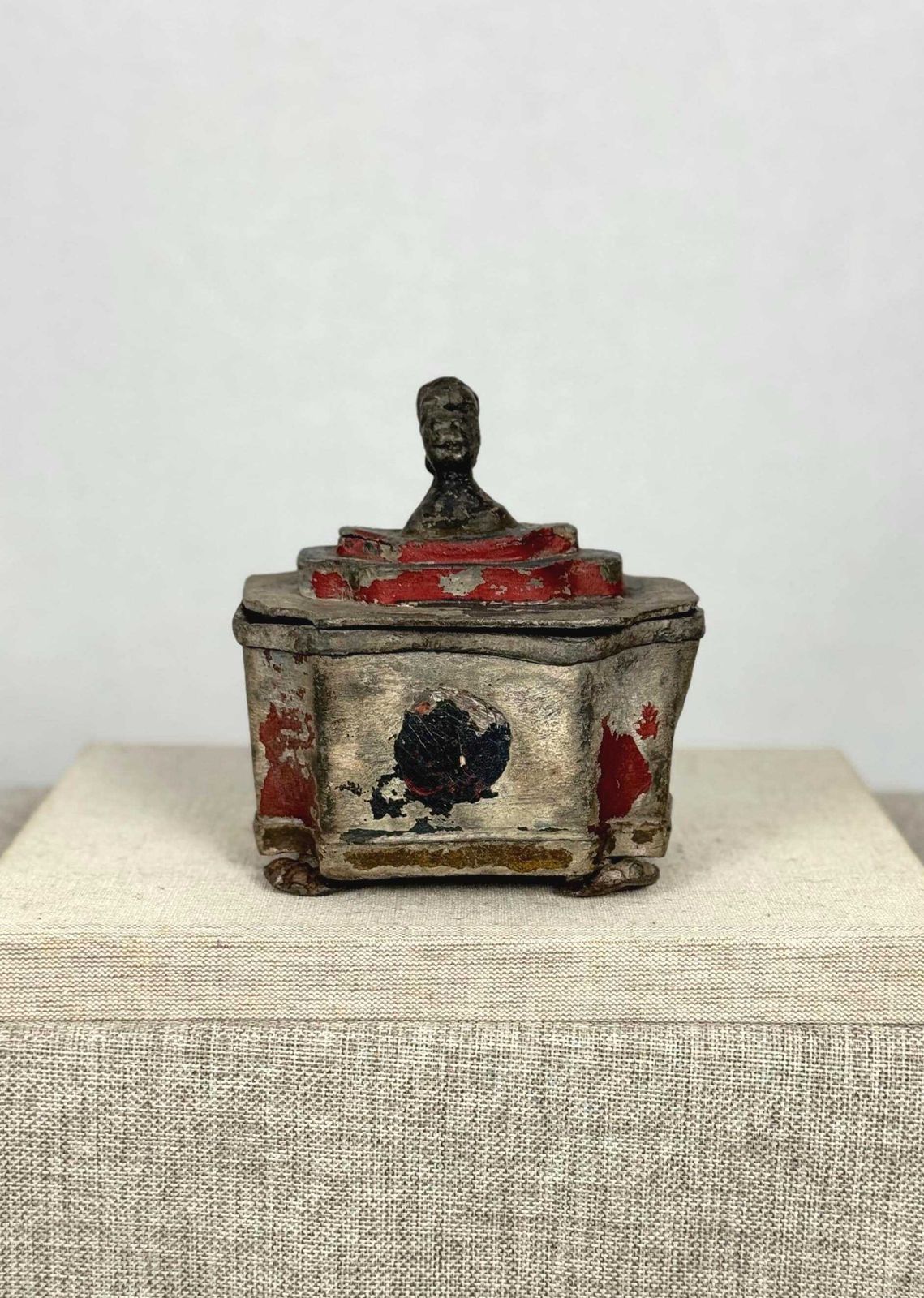 1700s Antique Lead Tobacco Jar | 18th Century Tobacco Pot | Colonial Decor photo Home Decor