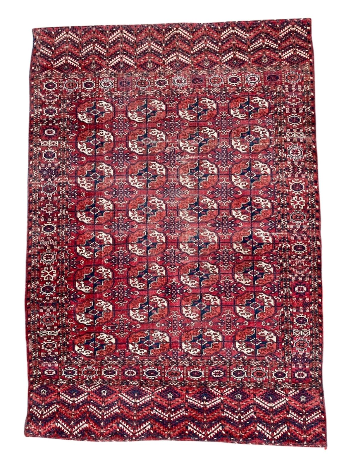 Antique Tekke Turkoman Dowry Rug With Silk Highlights