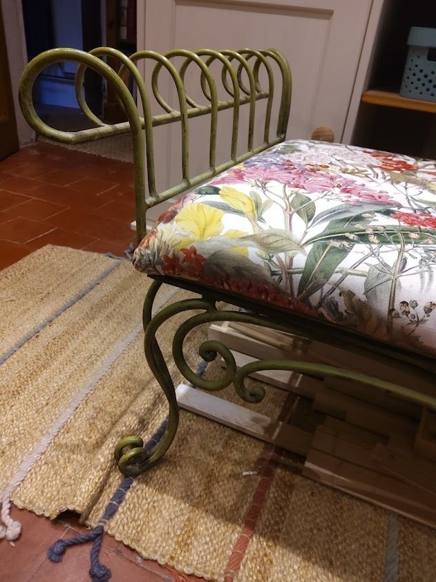 Metal Chaise Longue Upholstered In Fibre Naturel Chelsea Profusion photo 275.0