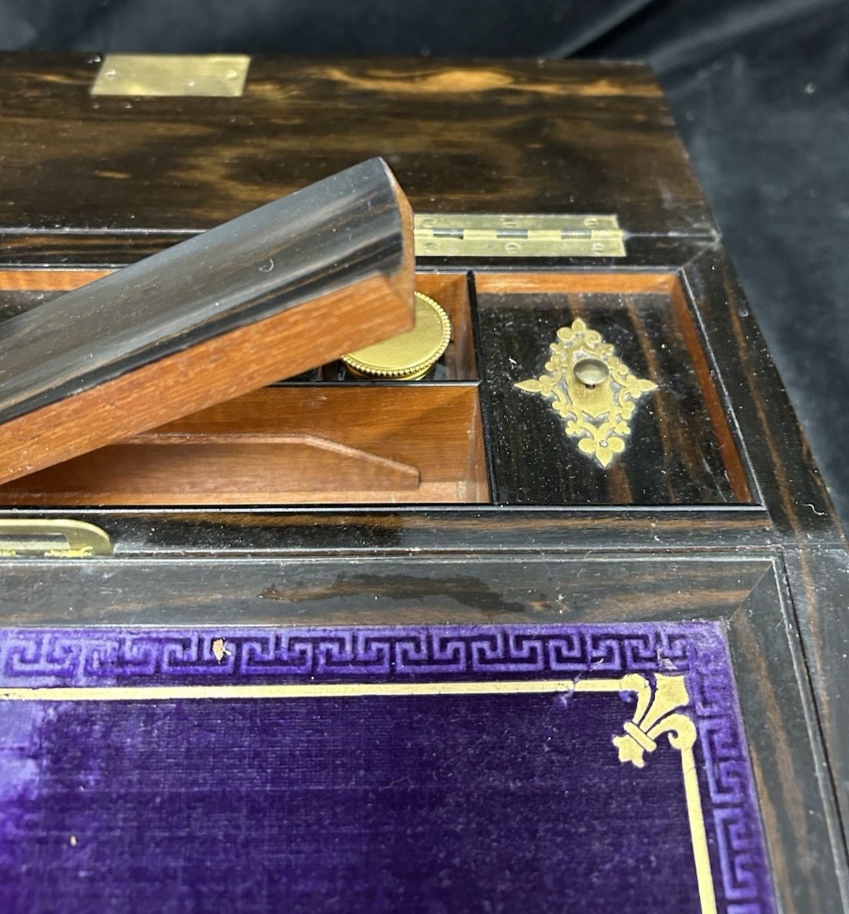 Magnificent Antique Betjemann & Son Gothic Revival Comomandel Writing Slope photo vinterior