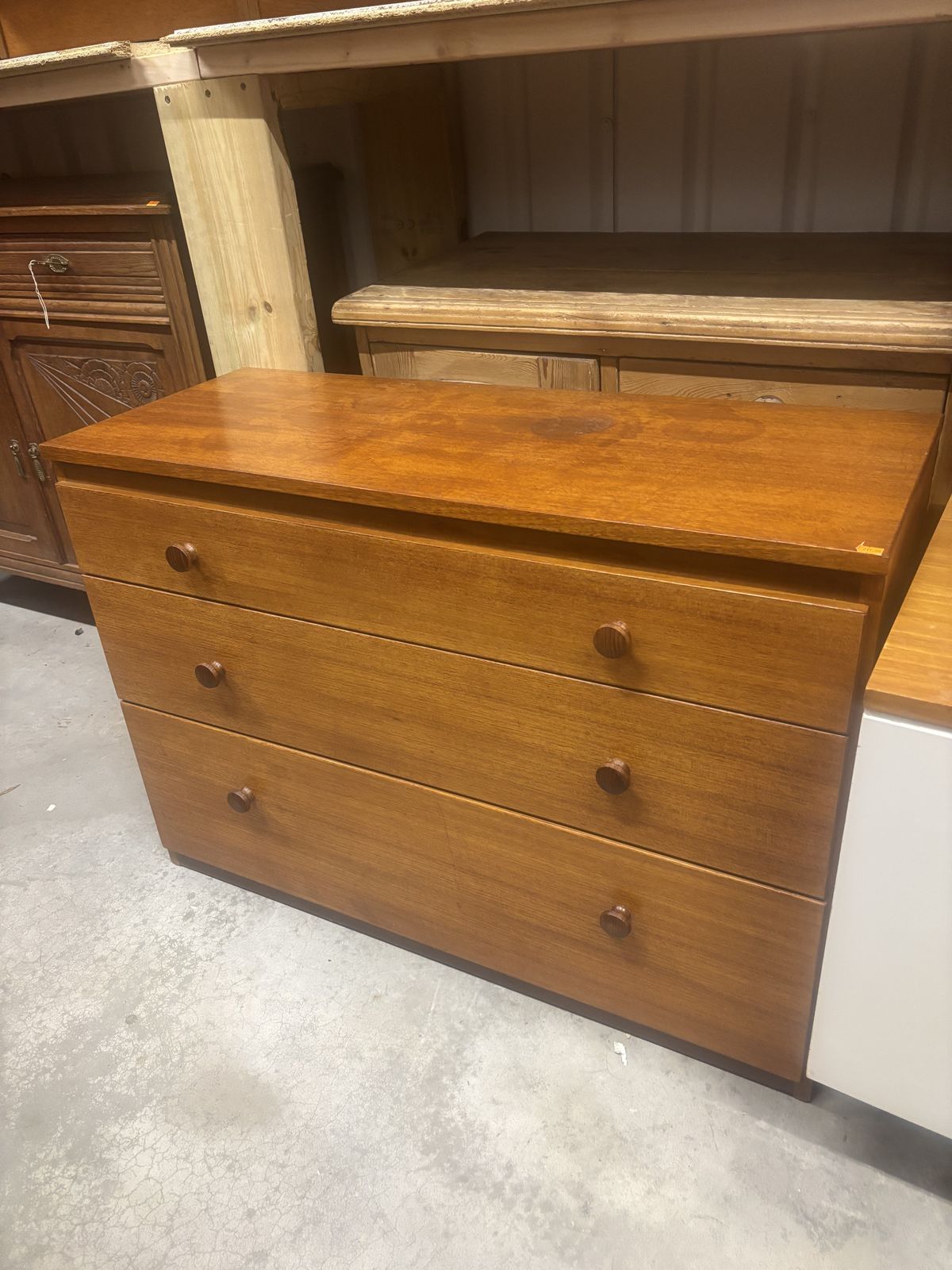 Teak Mid Century Chest Of Drawers