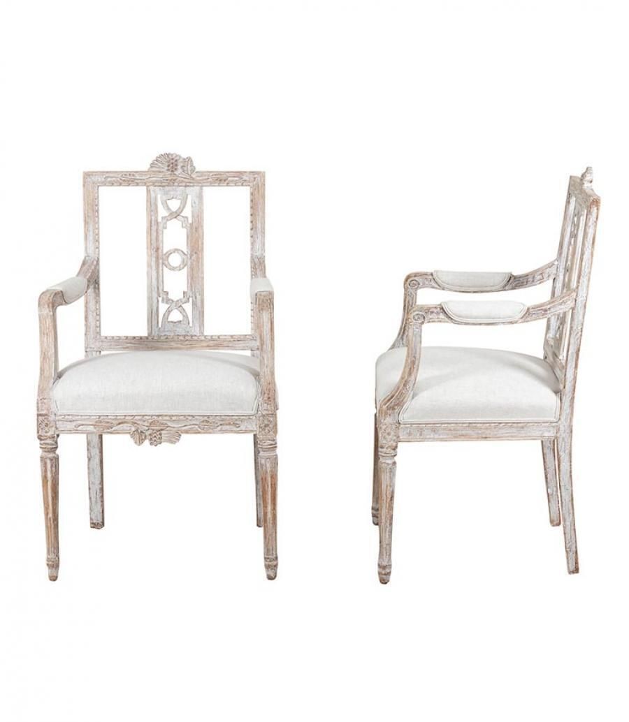 Pair Of Late 18th Century Swedish Gustavian Lindome Chairs