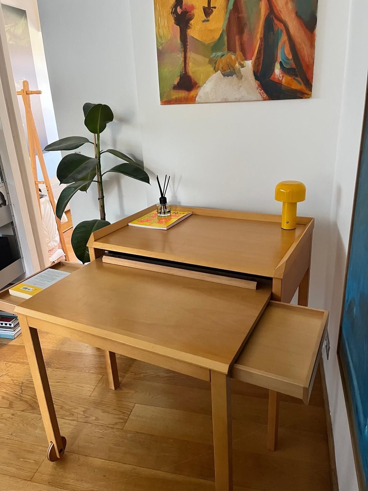 Terence Conran Nexus Desk – Beech Wood – Minimalist / Mid Century Style photo Furniture