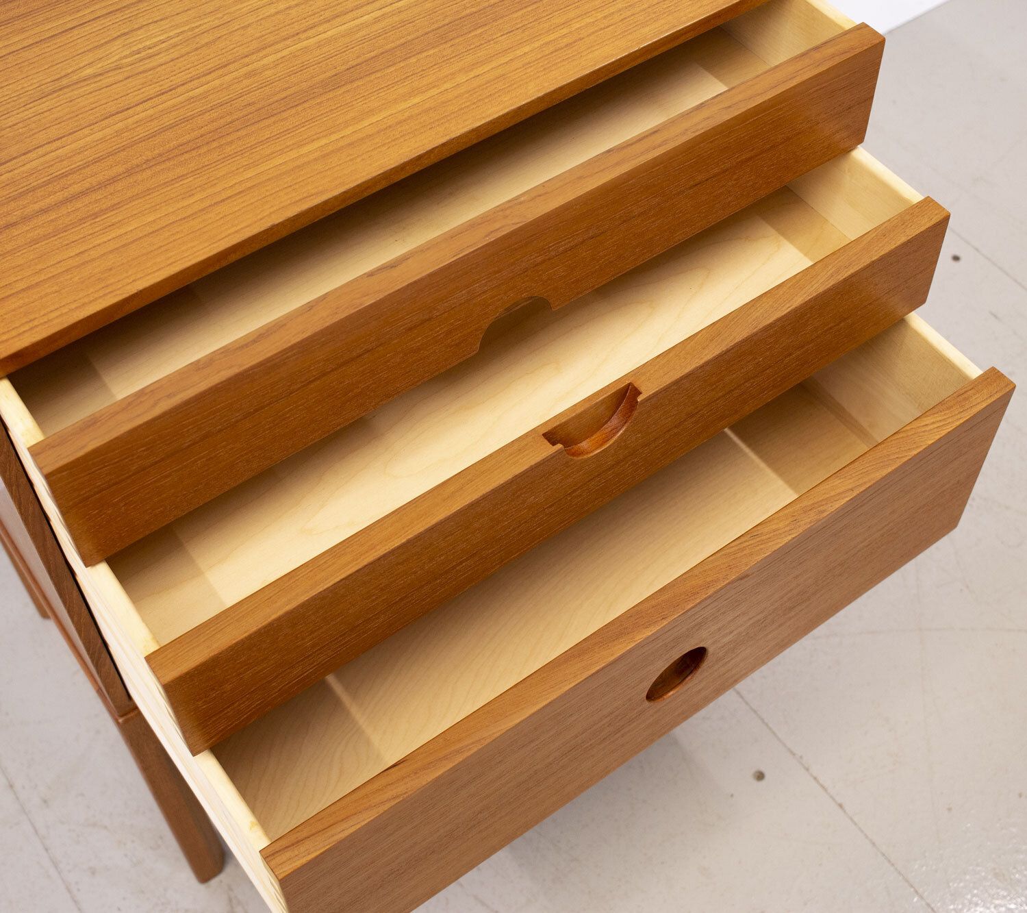 photo for sale Danish Model 386 Teak Chest Of Drawers By Kai Kristiansen For Aksel Kjersgaard, 1960s