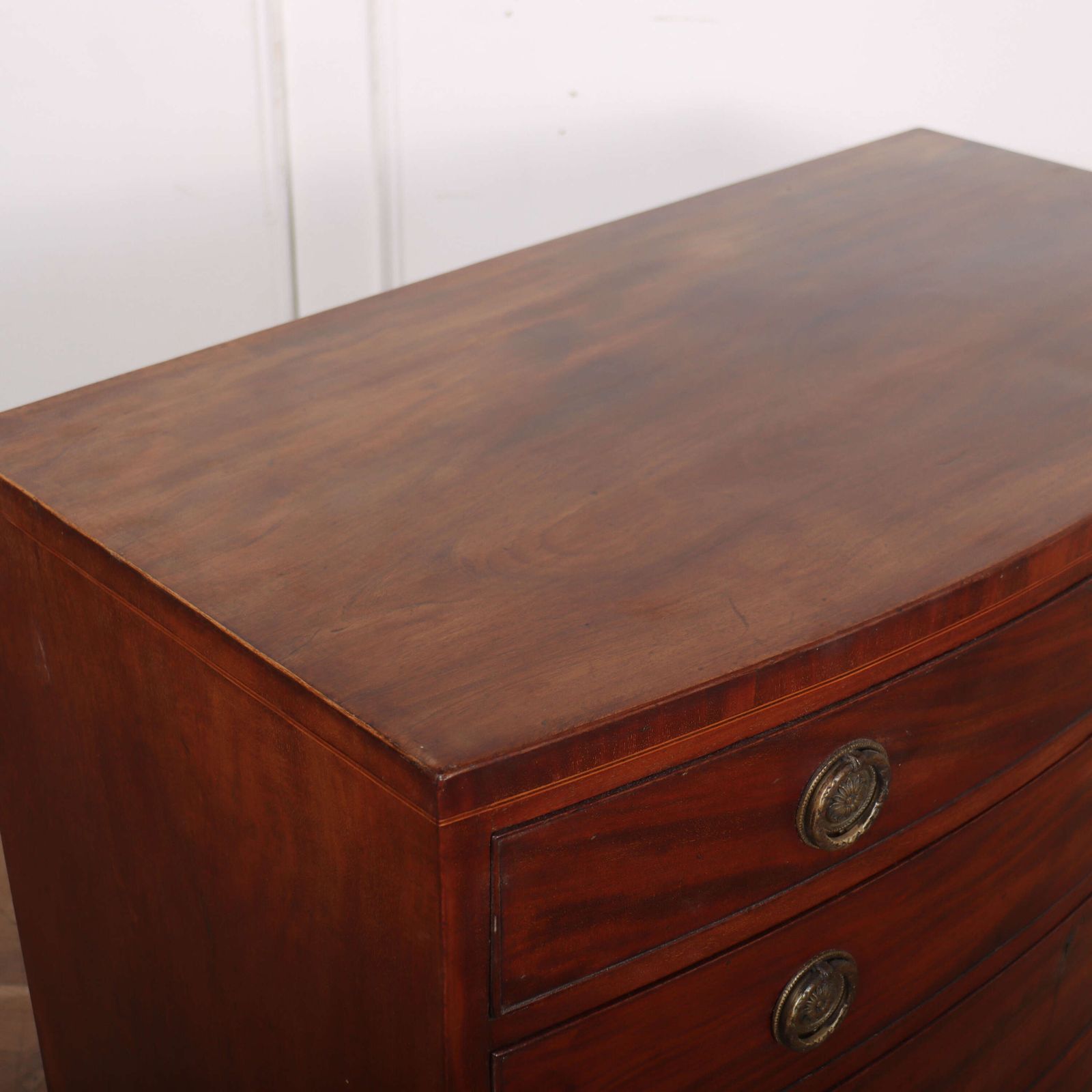 English Bowfront Chest Of Drawers photo vintage