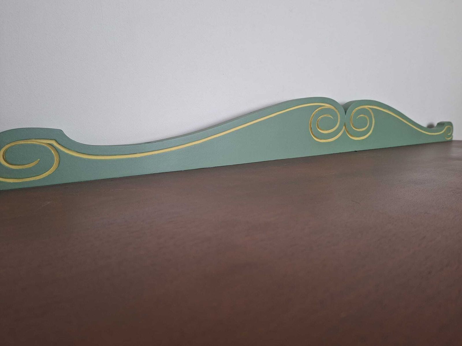 Artisan Sage Green Sideboard | Solid Wood & Brushed Brass | Fully Refined Interiortop & Brass Handles photo vintage