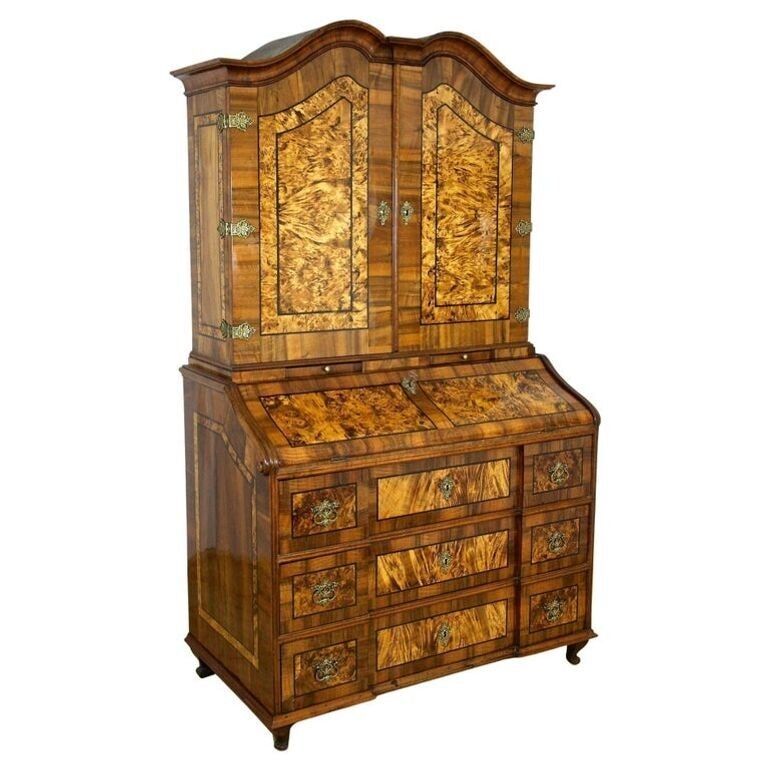 18th Century Baroque Secretaire/ Writing Cabinet, Germany Ca. 1770 photo furniture