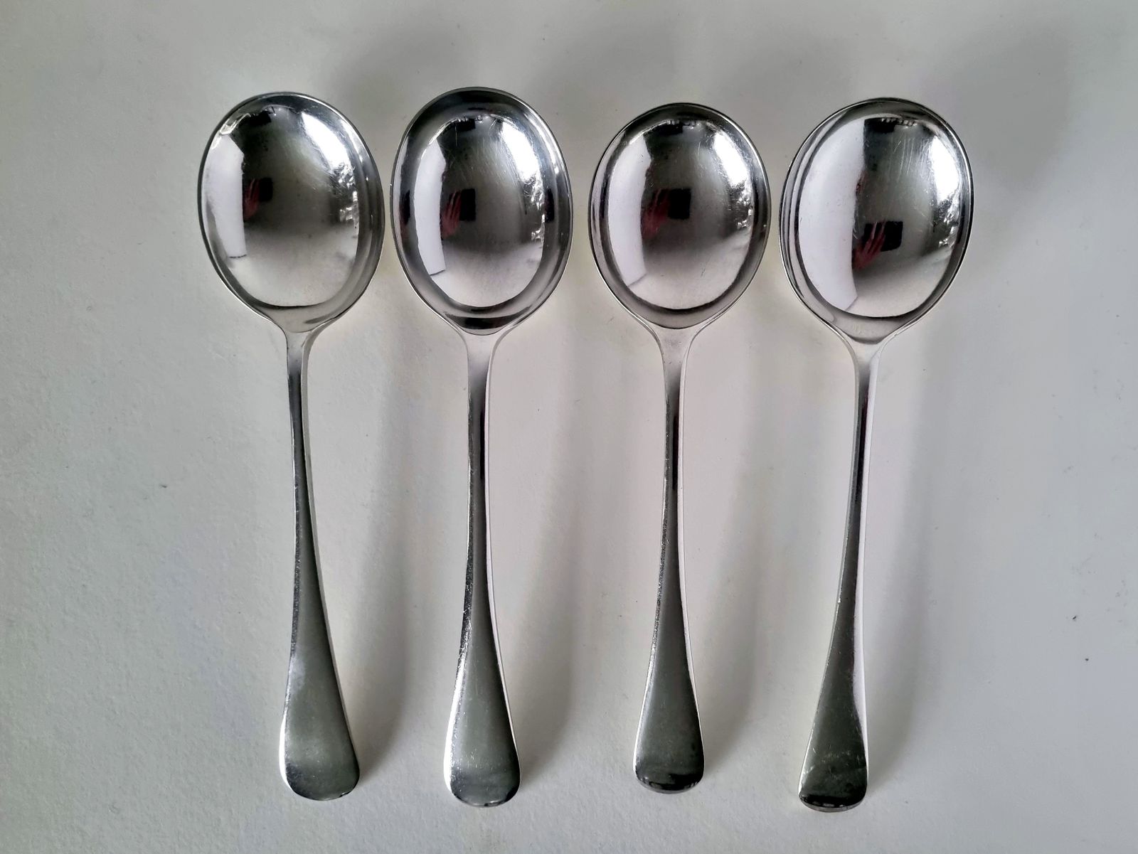 Vintage Silverplate Soup Spoons Set, Mismatched Epns Flatware, Sheffield