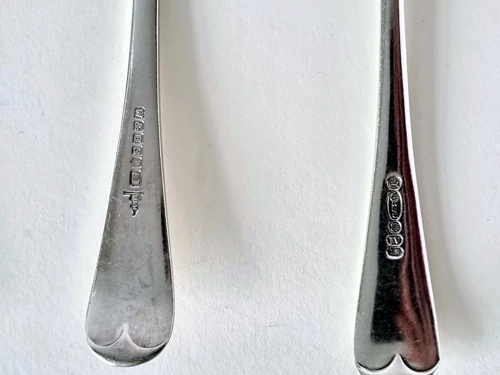55.0 Vintage Silverplate Soup Spoons Set, Mismatched Epns Flatware, Sheffield photo