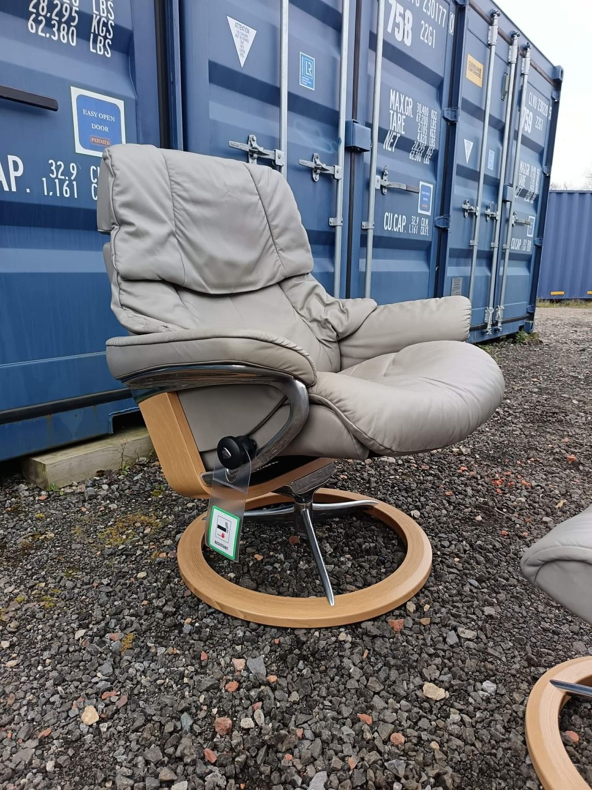 Erkones Stressless Signature Medium Reno Chair And Footstool. photo for sale