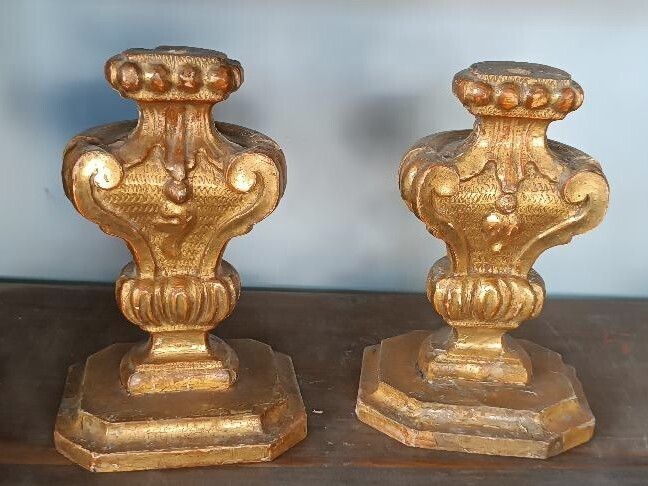Antique Pair Of Louis XIV Style Palm Frond Holders photo furniture