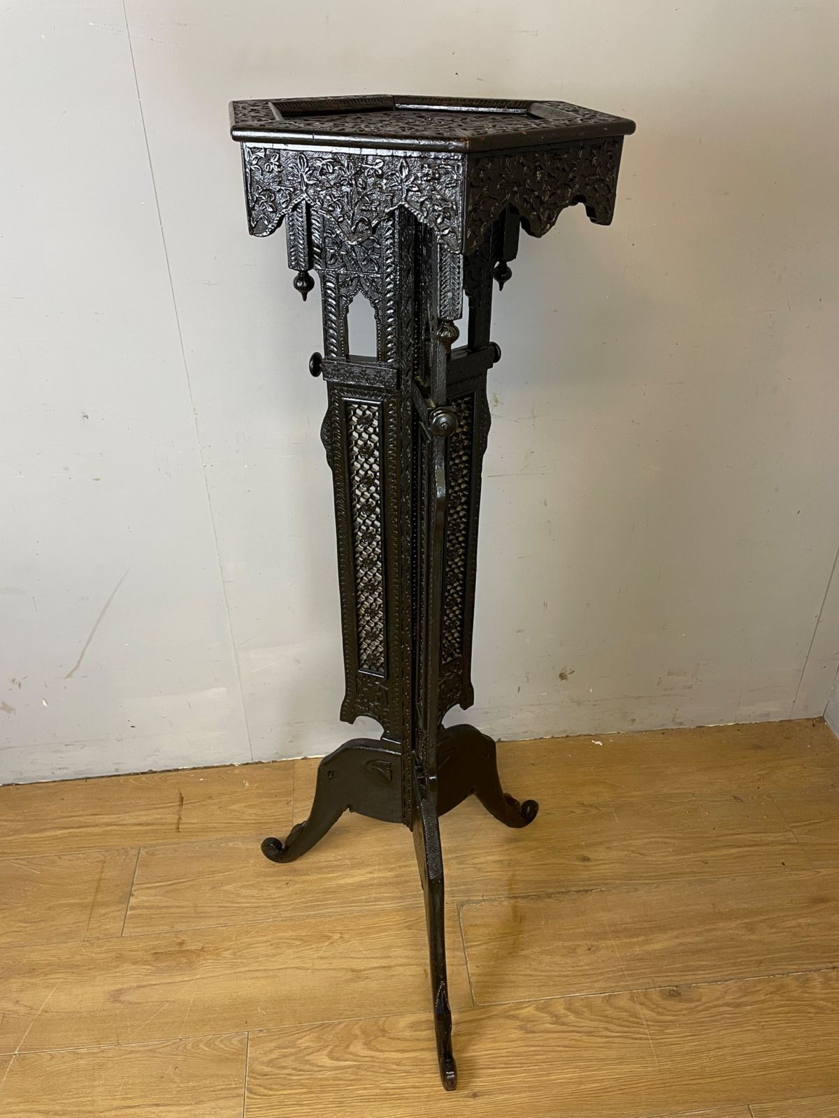 Home Decor C19th Carved Anglo Indian Hardwood Stand photo