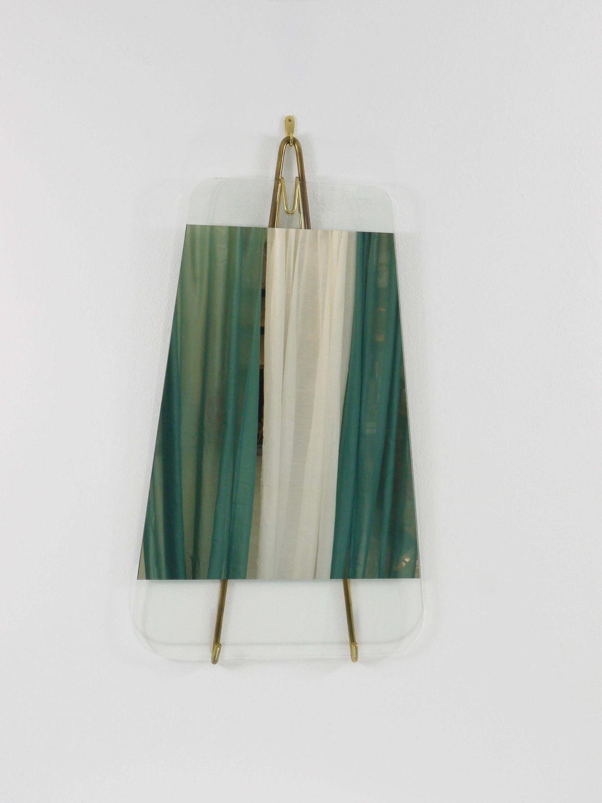 photo buy Carl Aubock Vienna Rare Brass Wall Mirror No. 38, Austria, 1950s