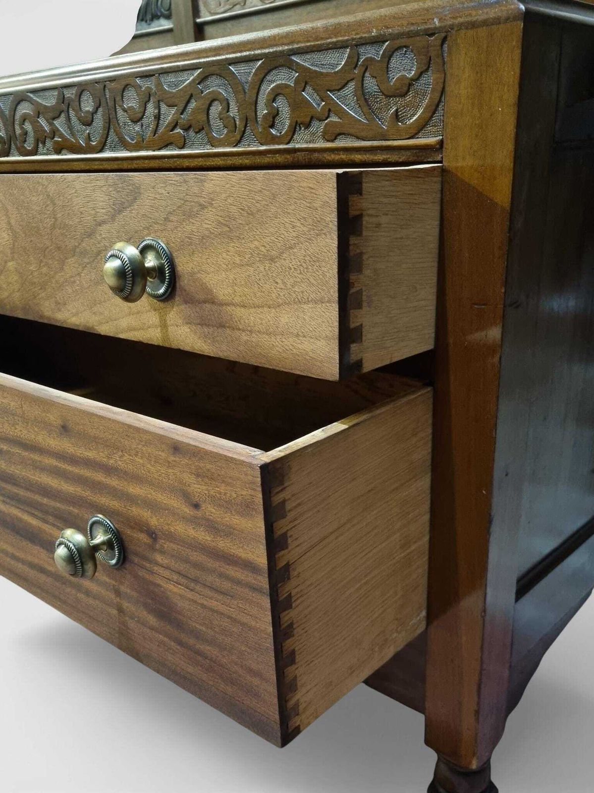 Vintage Dressing Chest With Mirror / C1950 photo for sale