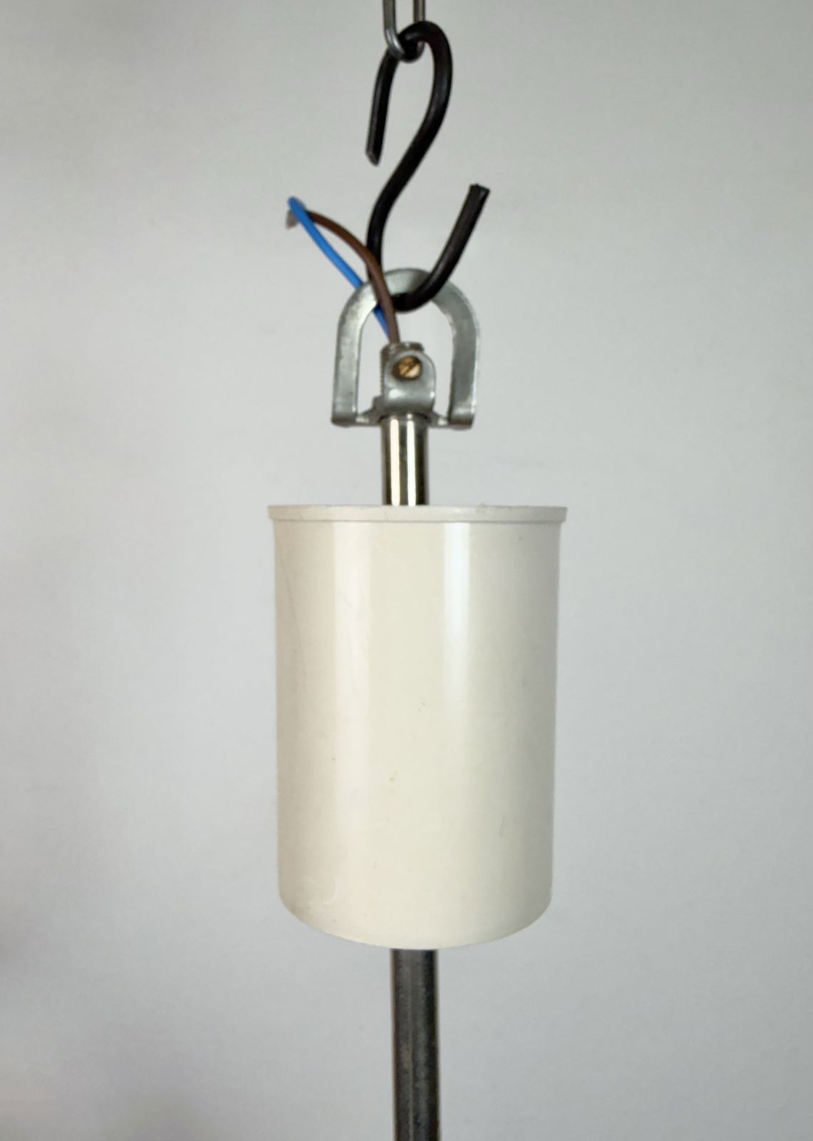 Vintage Chandelier With Milk Glass From Elektrosvit, 1960s photo vintage
