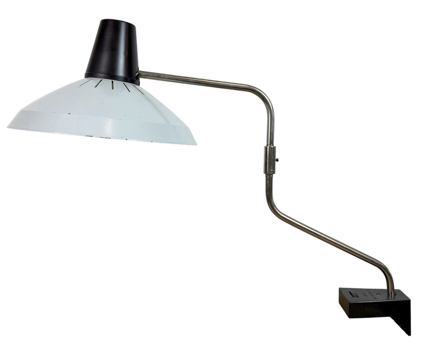 Grey Industrial Factory Office Desk Lamp From Elektrosvit, 1970s
