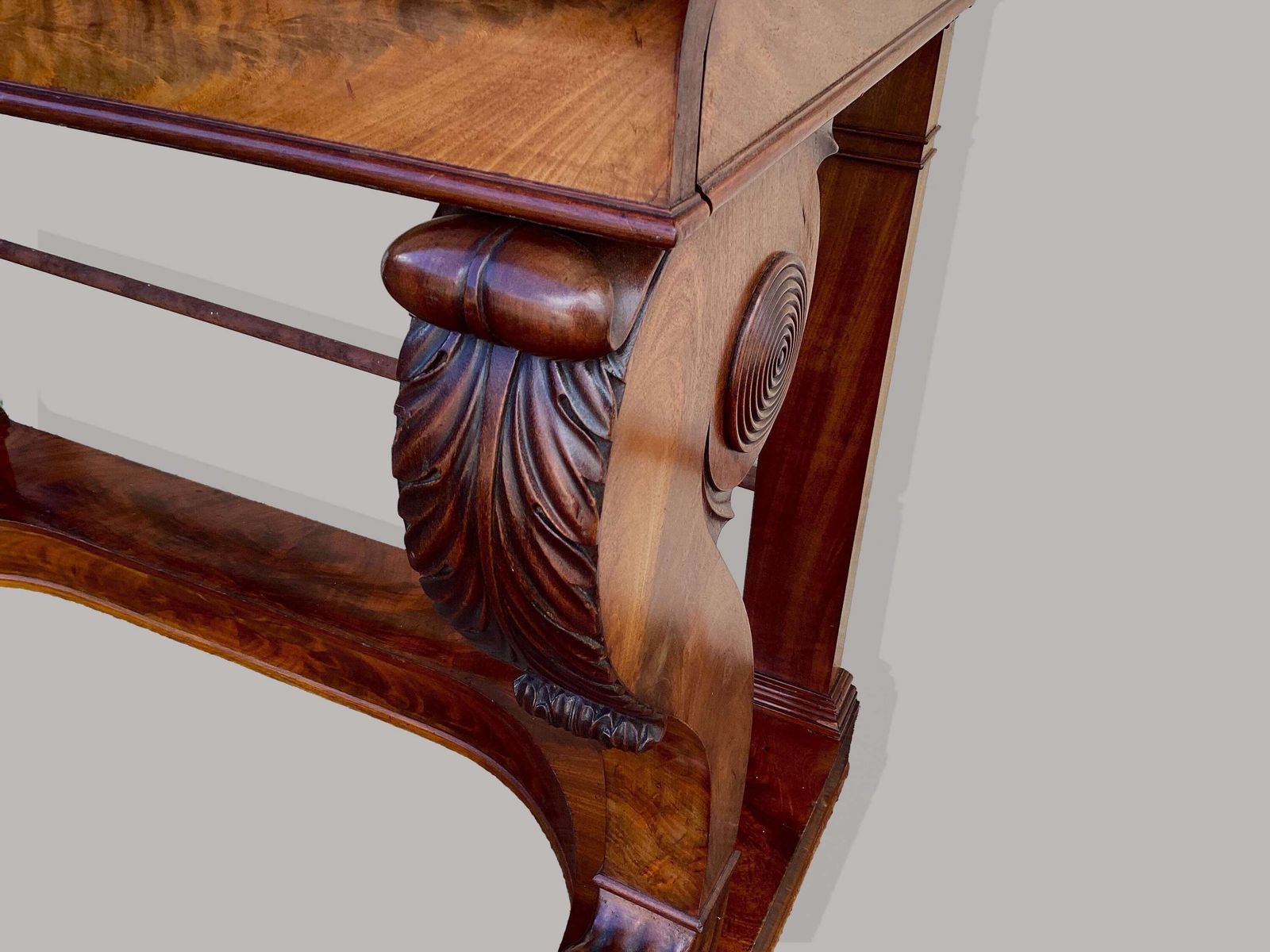 Furniture Good Late Regency Mahogany Console Table / Serving Table photo