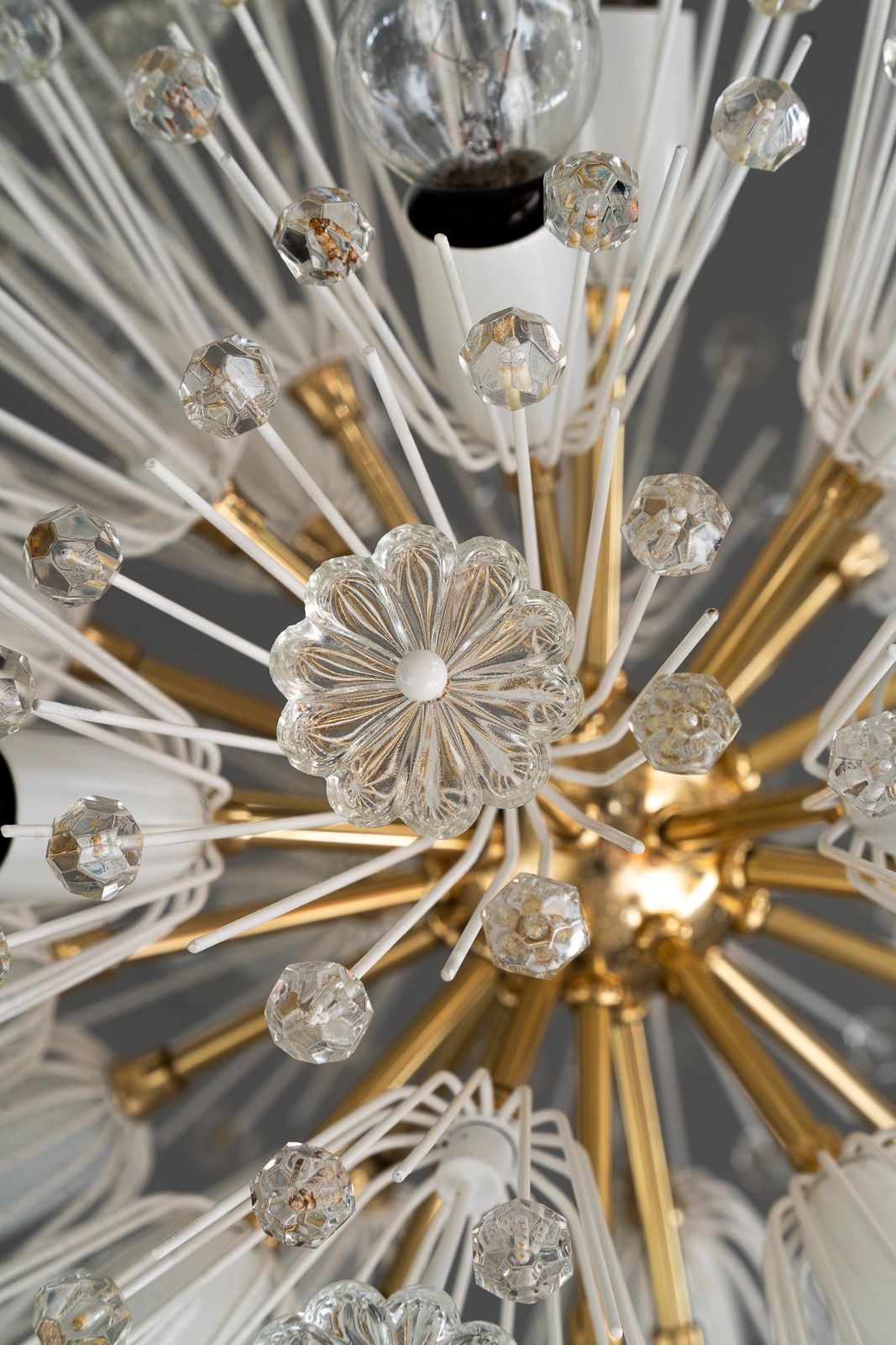 Mid Century Chandelier "Sputnik" By Emil Stejnar For Rupert Nikoll Around 1950s photo vintage