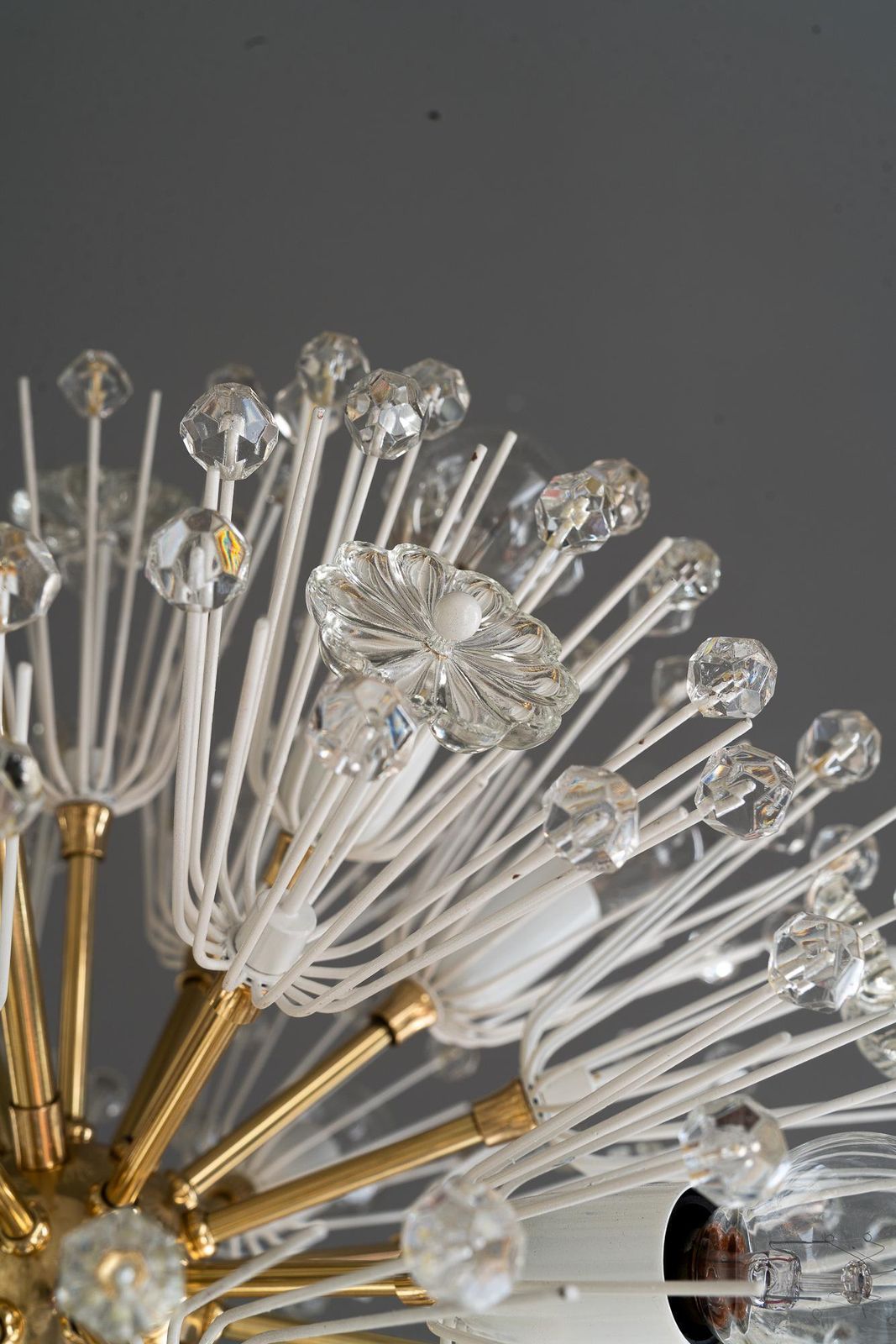 Lighting Mid Century Chandelier "Sputnik" By Emil Stejnar For Rupert Nikoll Around 1950s photo